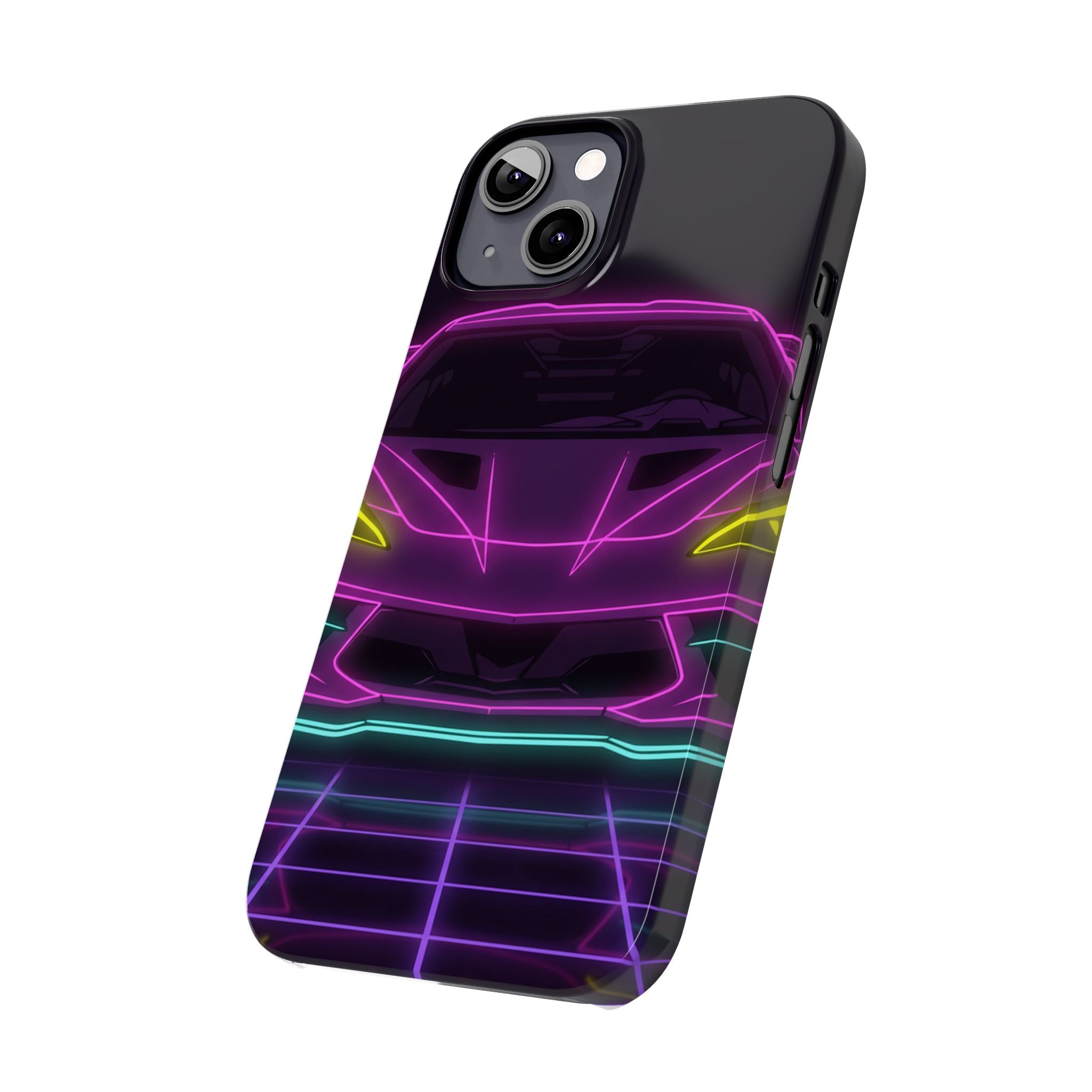Corvette C8 (2020+) Neon Synthwave Phone Case