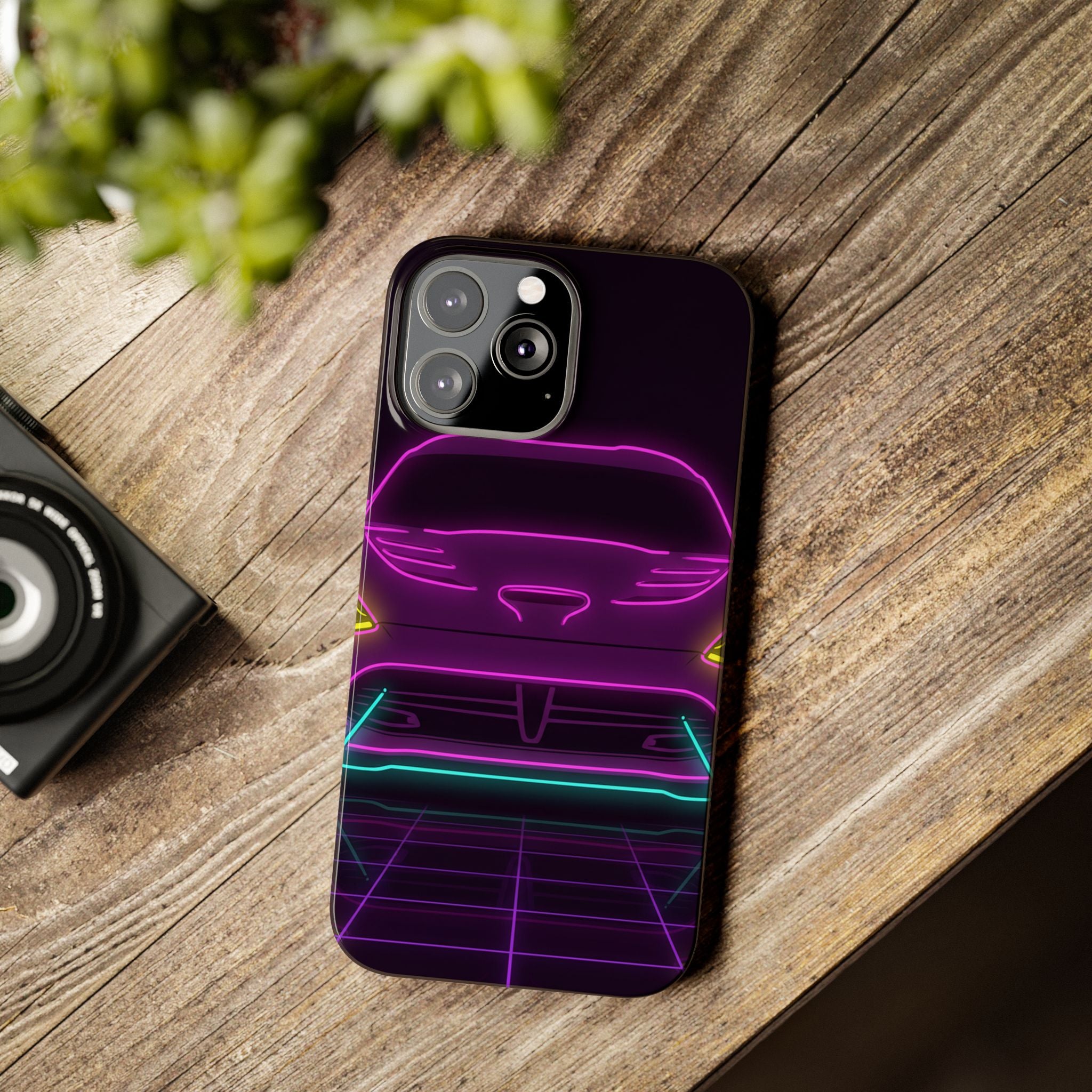 Dodge Viper (1992-17) Neon Synthwave Phone Case