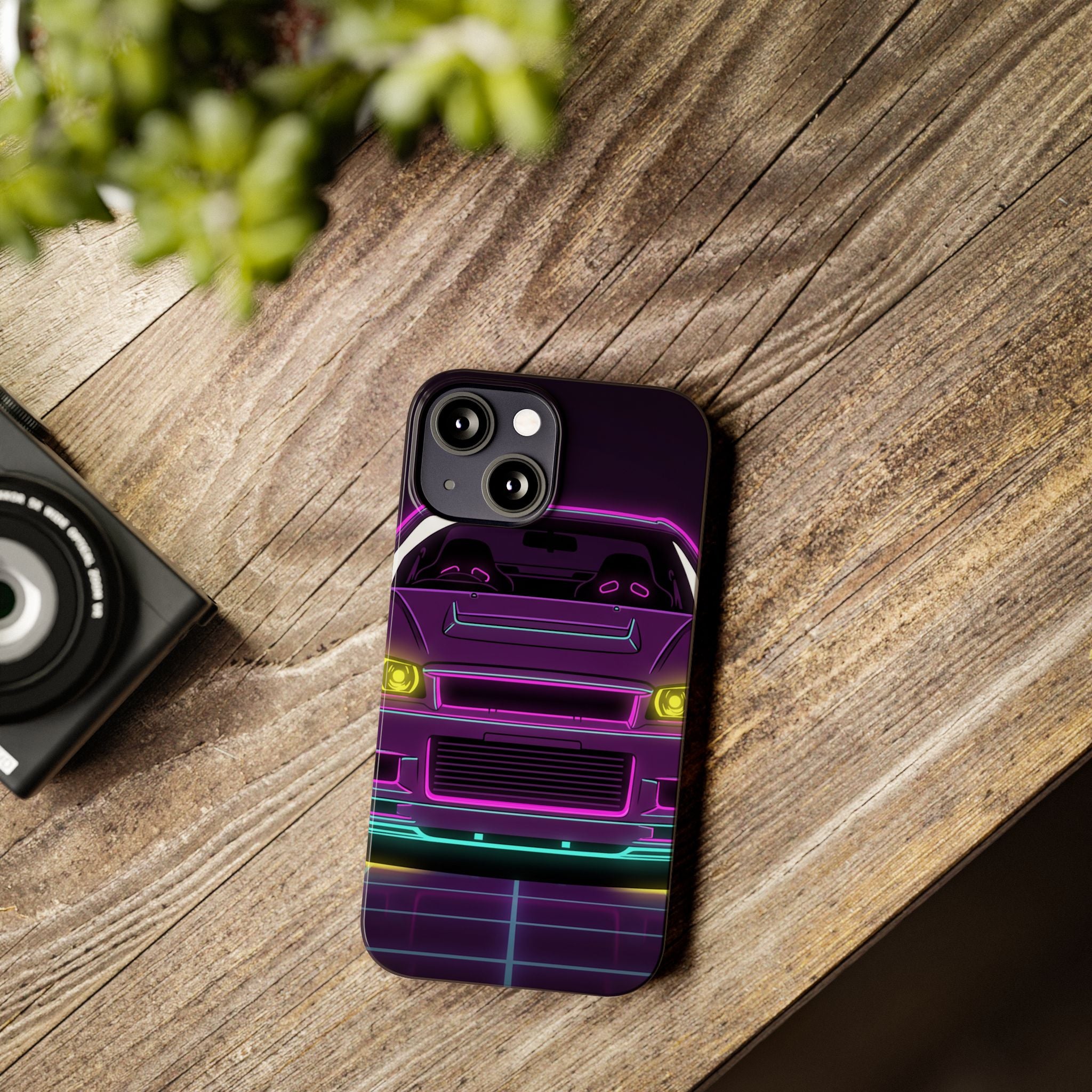 Nissan GT-R Neon Synthwave Phone Case