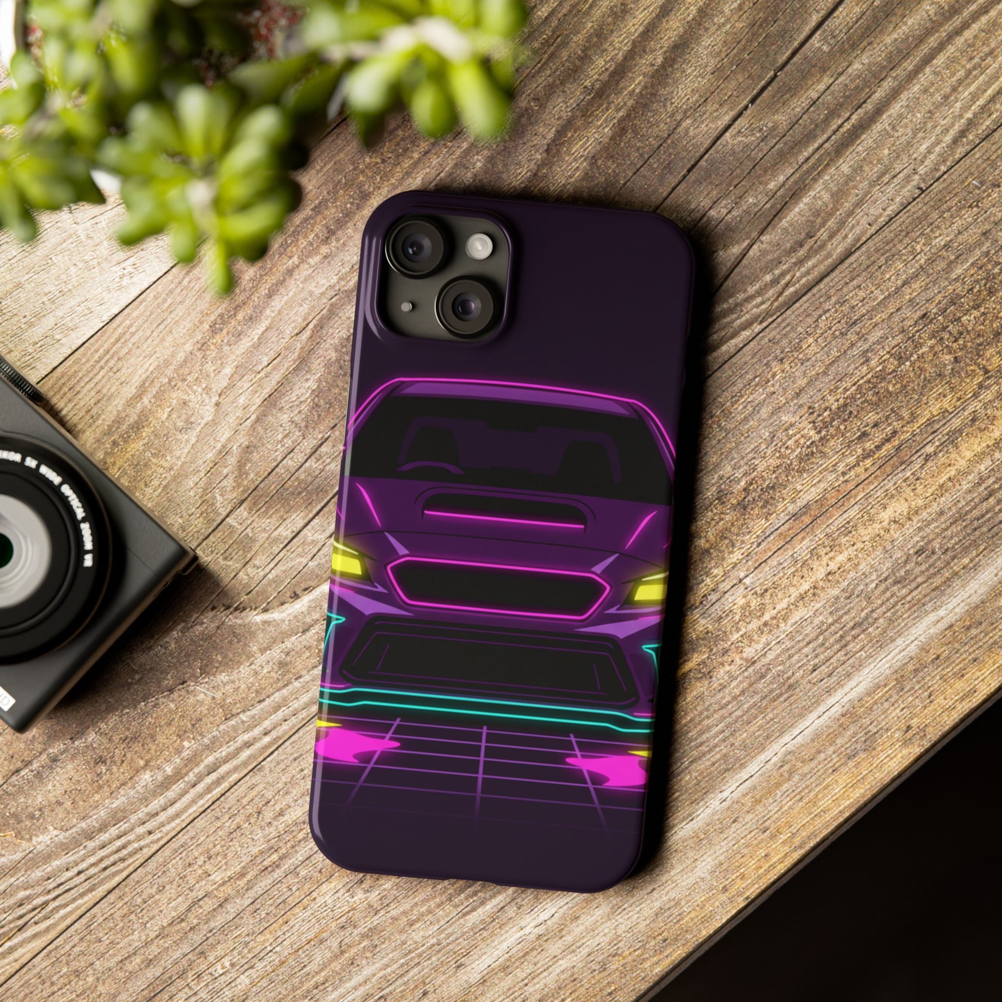 Subaru WRX STI Neon Synthwave Phone Case