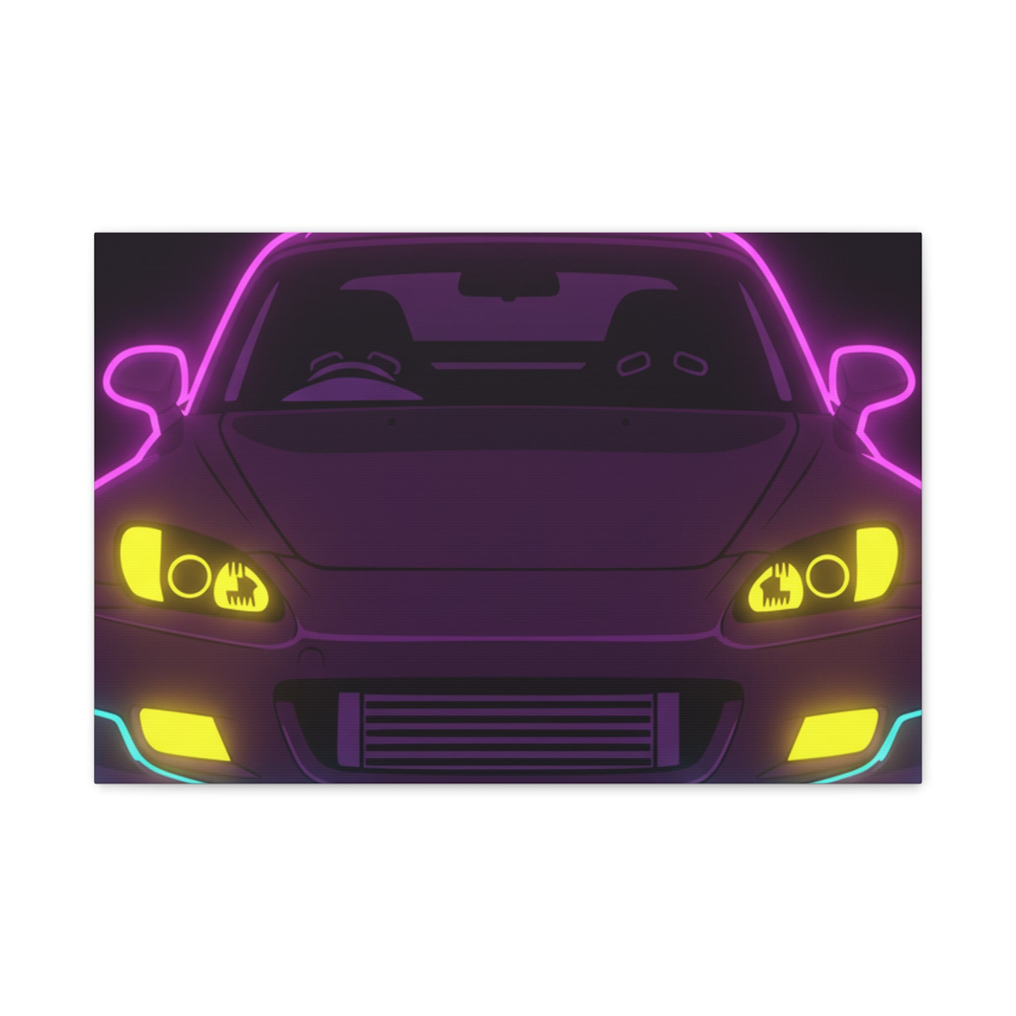Honda S2000 (1999-09) Neon Synthwave Canvas Wall Art