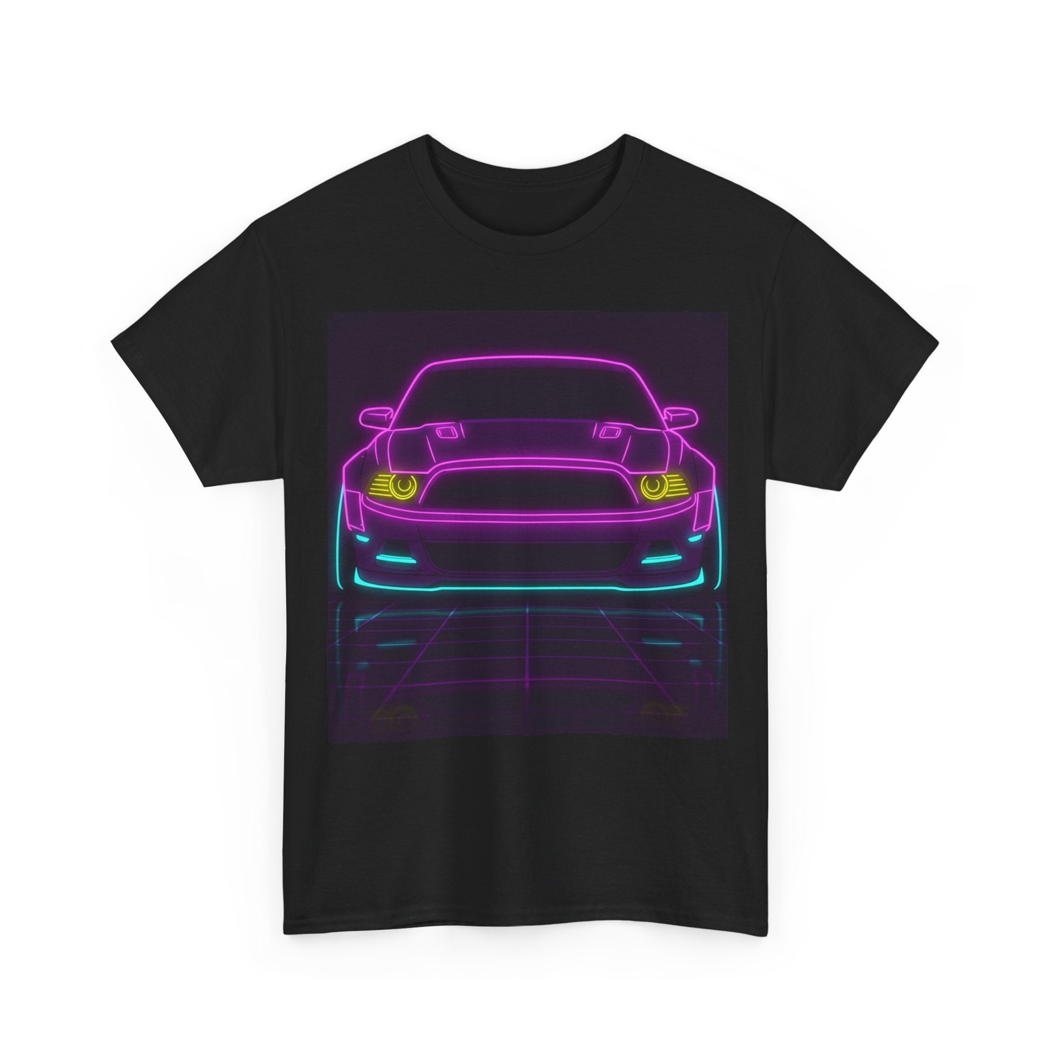 Ford Mustang GT (S197) Neon Synthwave Unisex Tee
