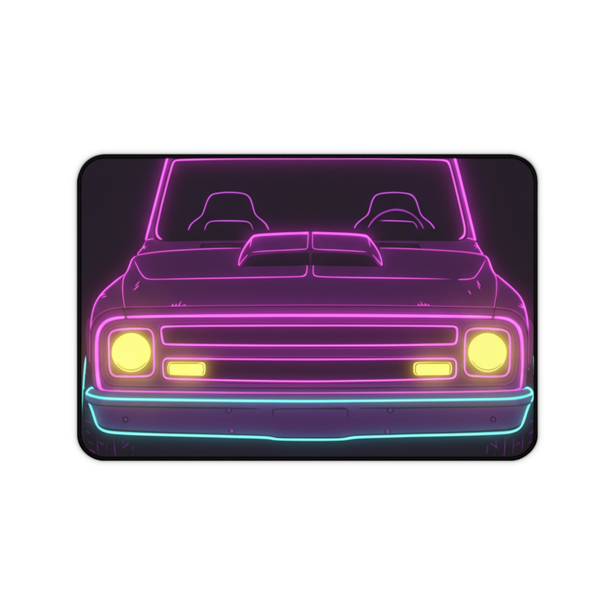 Chevy C10 Pickup (1967-72) Neon Synthwave Desk Mat