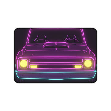 Chevy C10 Pickup (1967-72) Neon Synthwave Desk Mat
