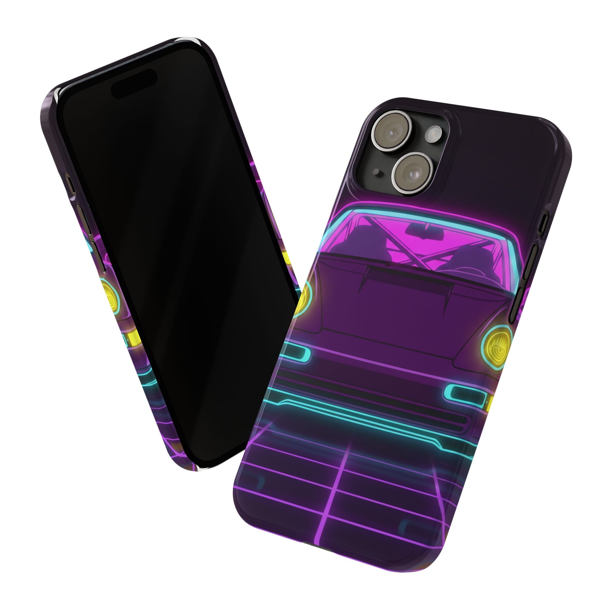 Porsche 964 Turbo Neon Synthwave Phone Case