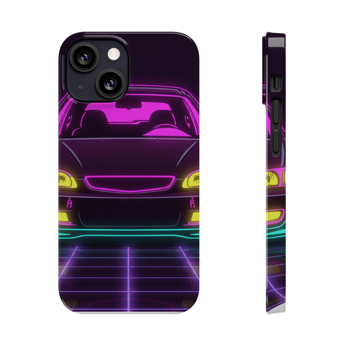 Honda Civic EK Hatch Neon Synthwave Phone Case
