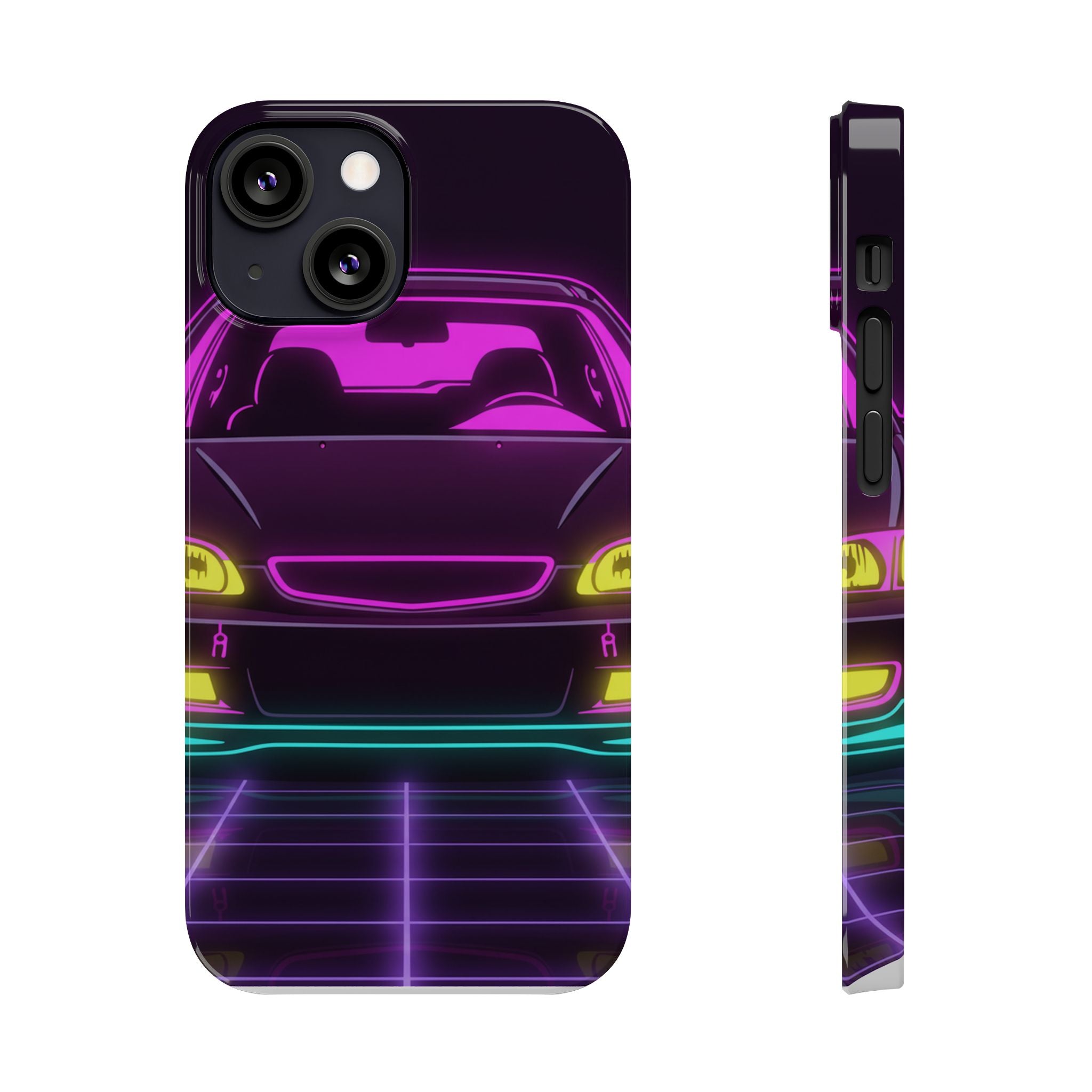 Honda Civic EK Hatch Neon Synthwave Phone Case