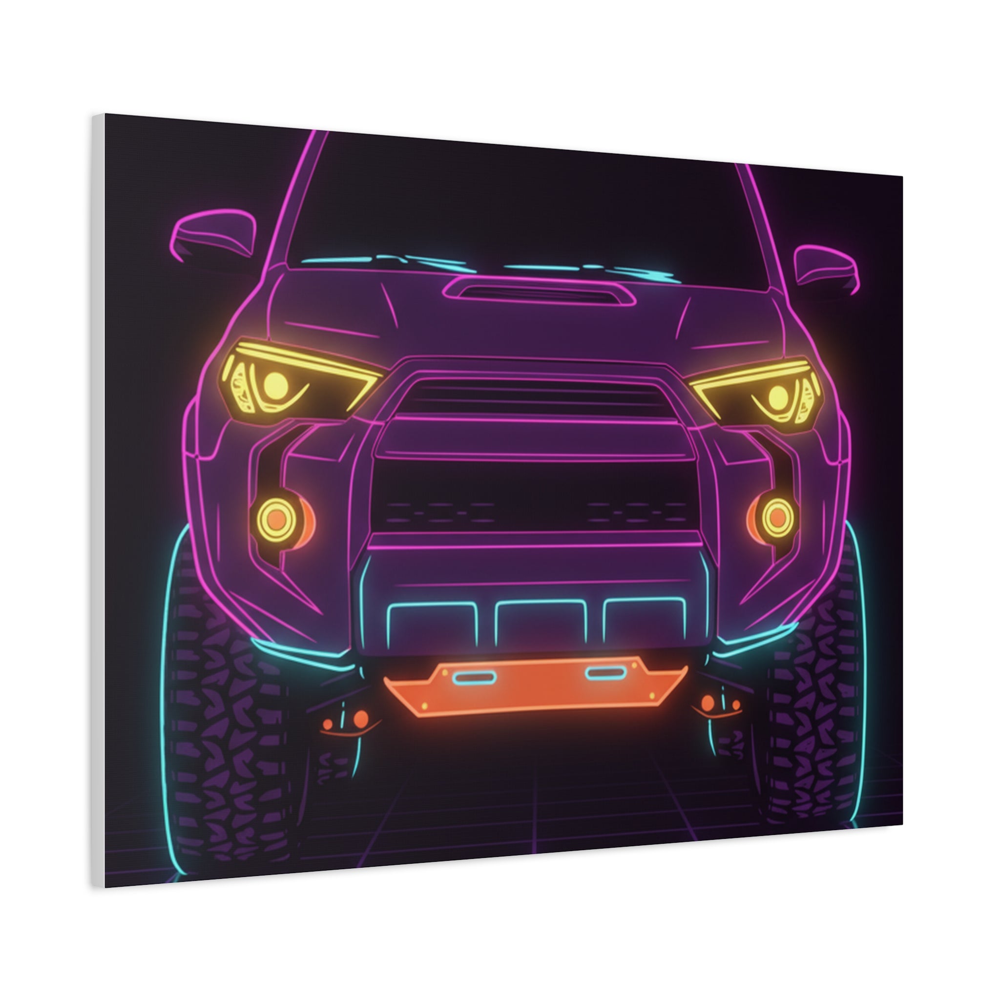 Toyota 4Runner TRD Pro Neon Synthwave Canvas Wall Art