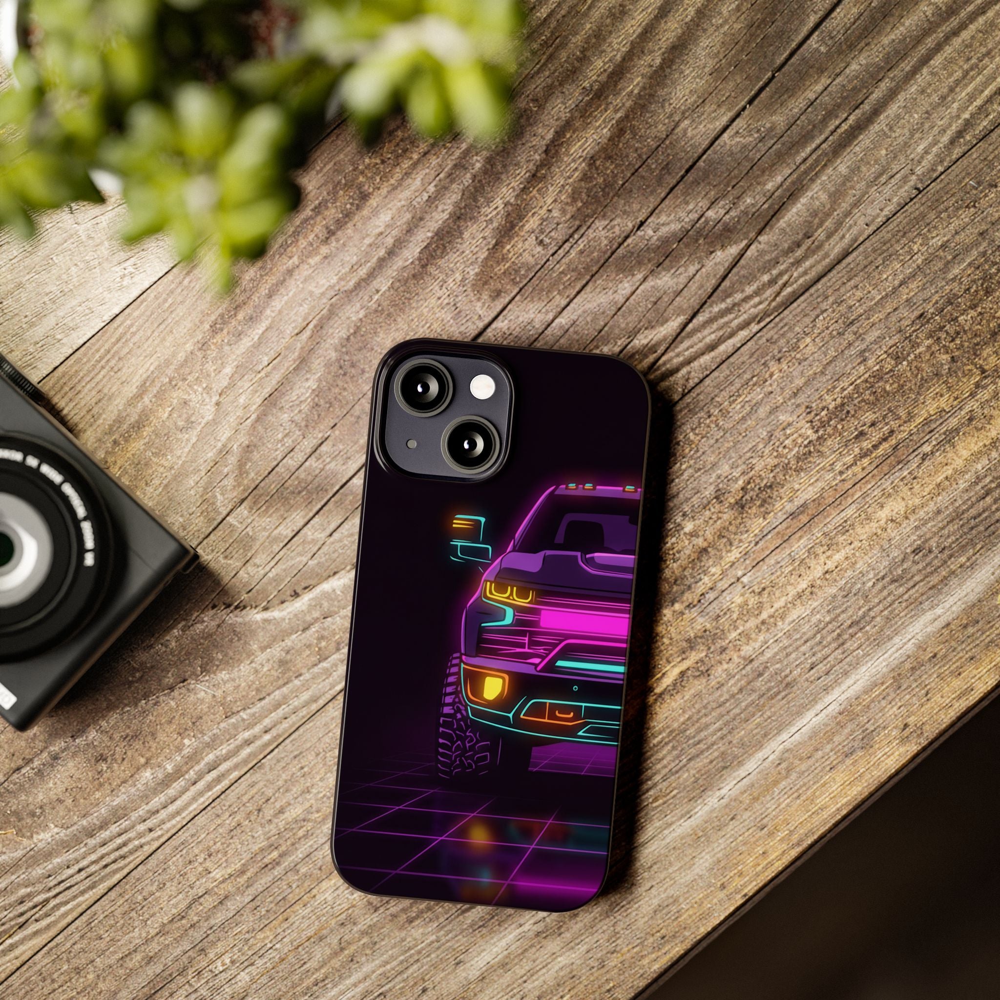 Chevy Silverado Trail Boss (2019+) Neon Synthwave Phone Case