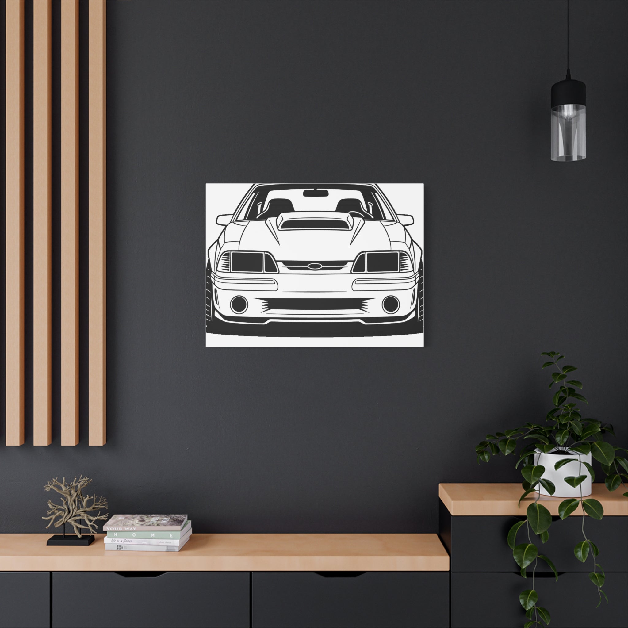 Ford Mustang Fox Body GT Canvas Wall Art