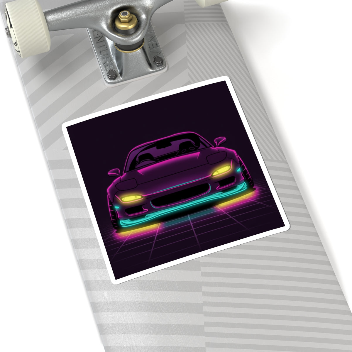 Mazda RX-7 FD Neon Synthwave Sticker