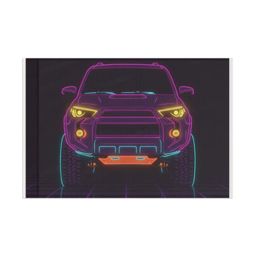 Toyota 4Runner TRD Pro Neon Synthwave Garage Flag