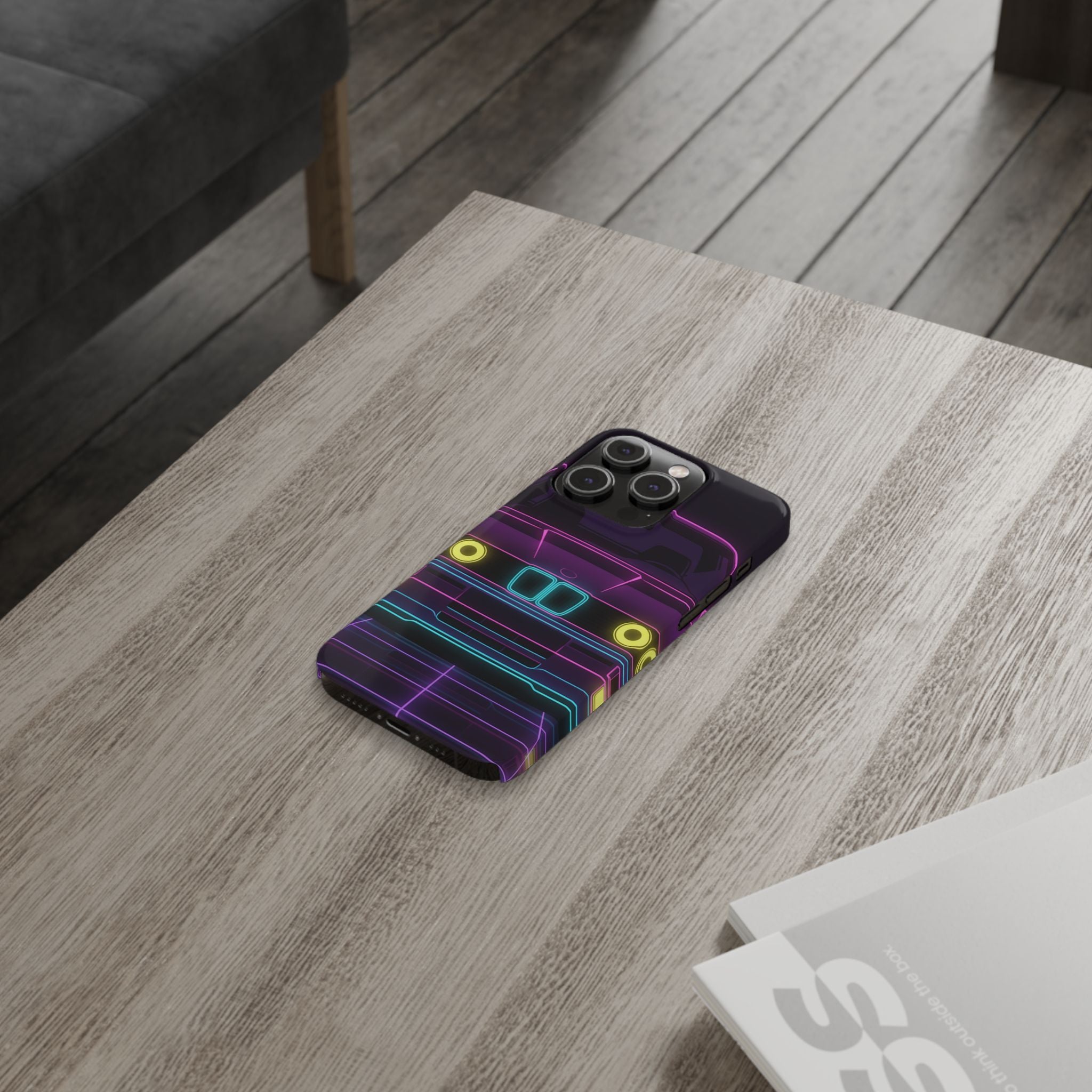 BMW E30 Neon Synthwave Phone Case