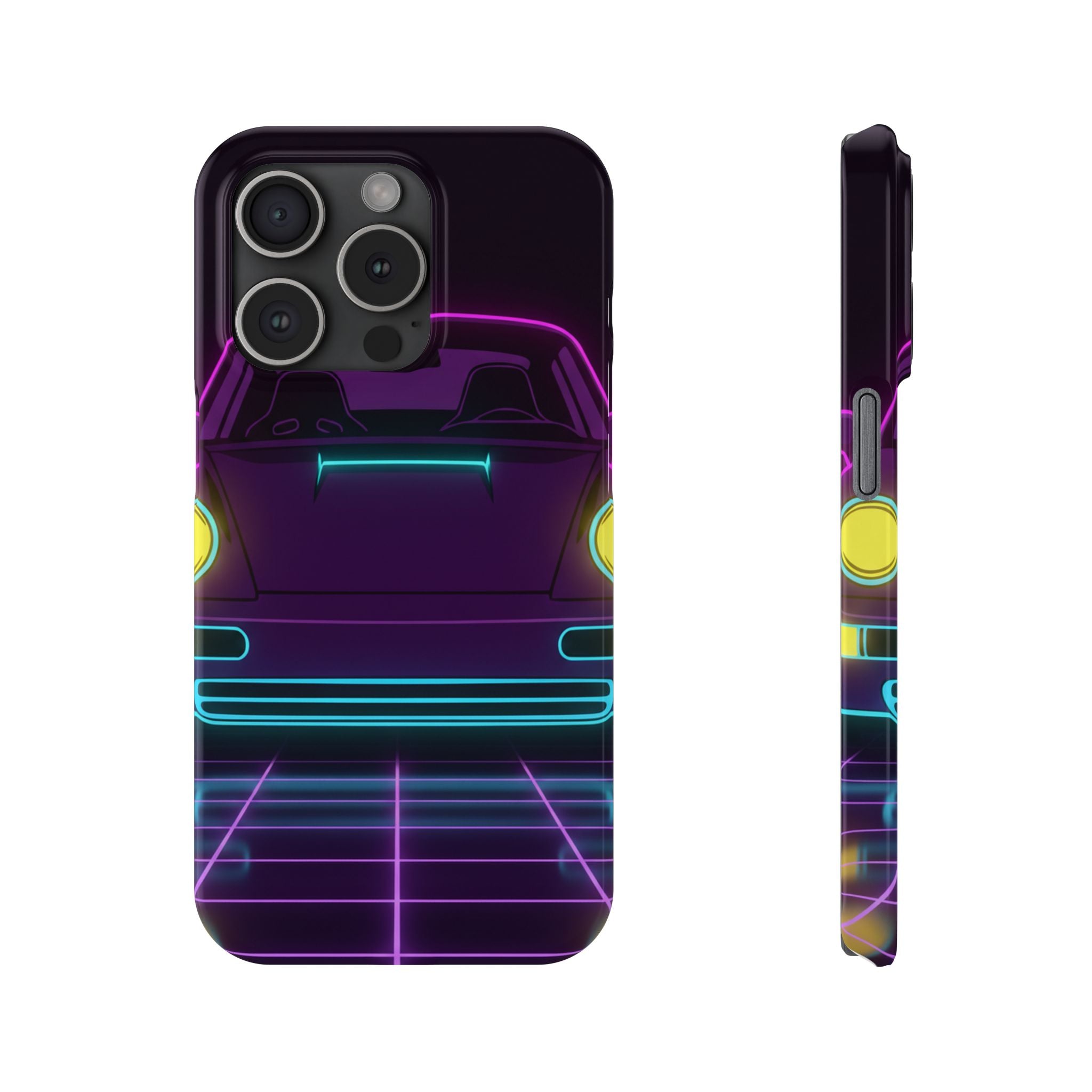 Porsche 964 Singer Neon Synthwave Phone Case