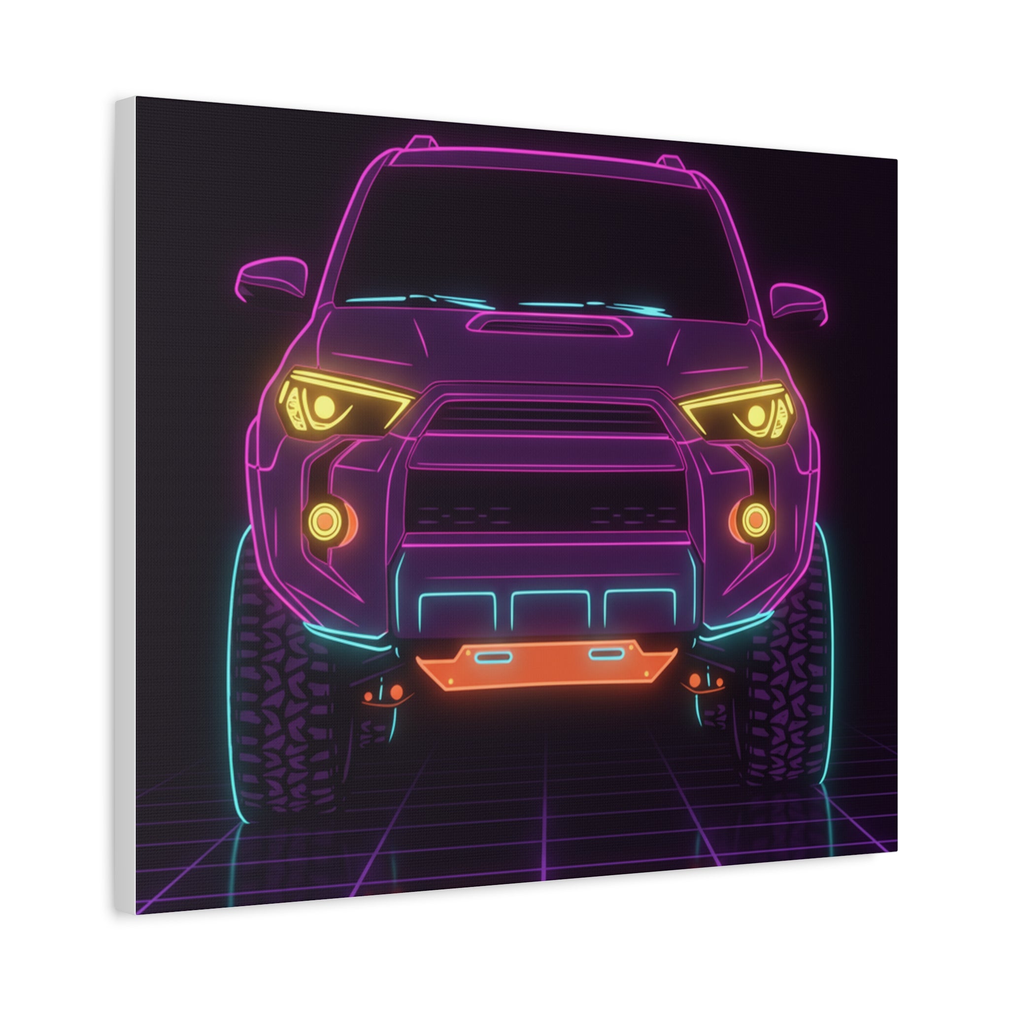 Toyota 4Runner TRD Pro Neon Synthwave Canvas Wall Art
