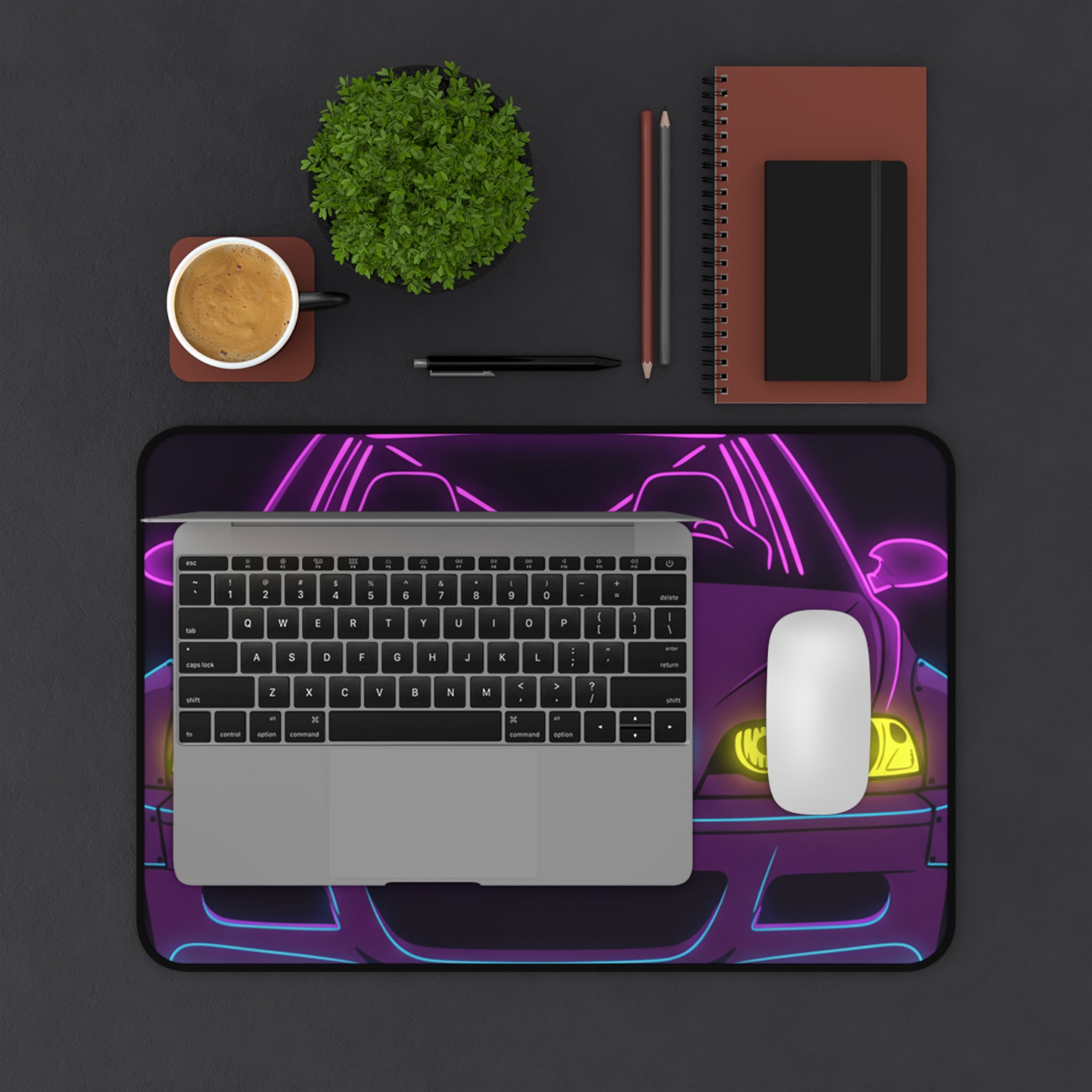 BMW E46 M3 (2000-06) Neon Synthwave Desk Mat