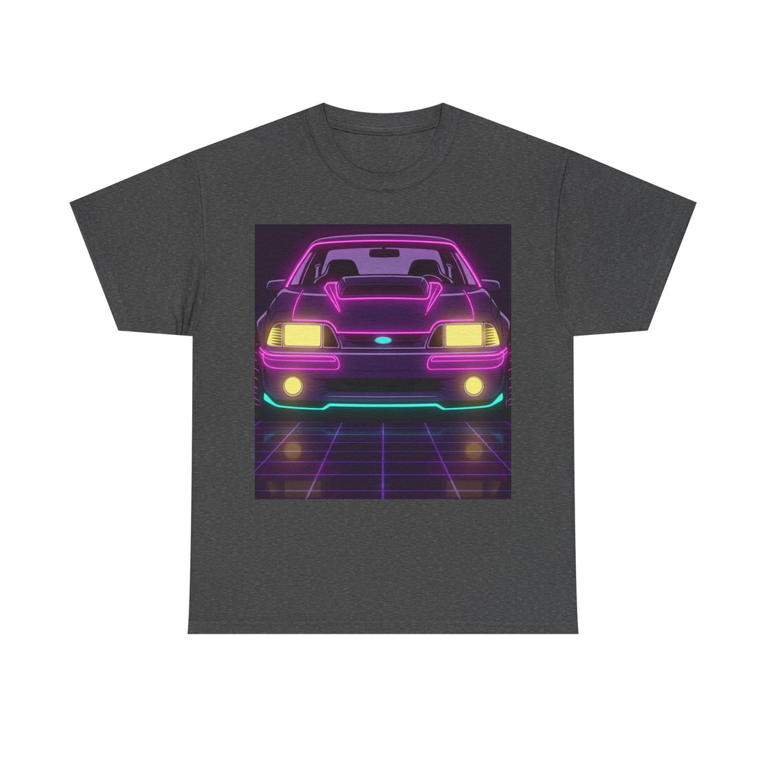 Ford Mustang Fox Body GT Neon Synthwave Unisex Tee