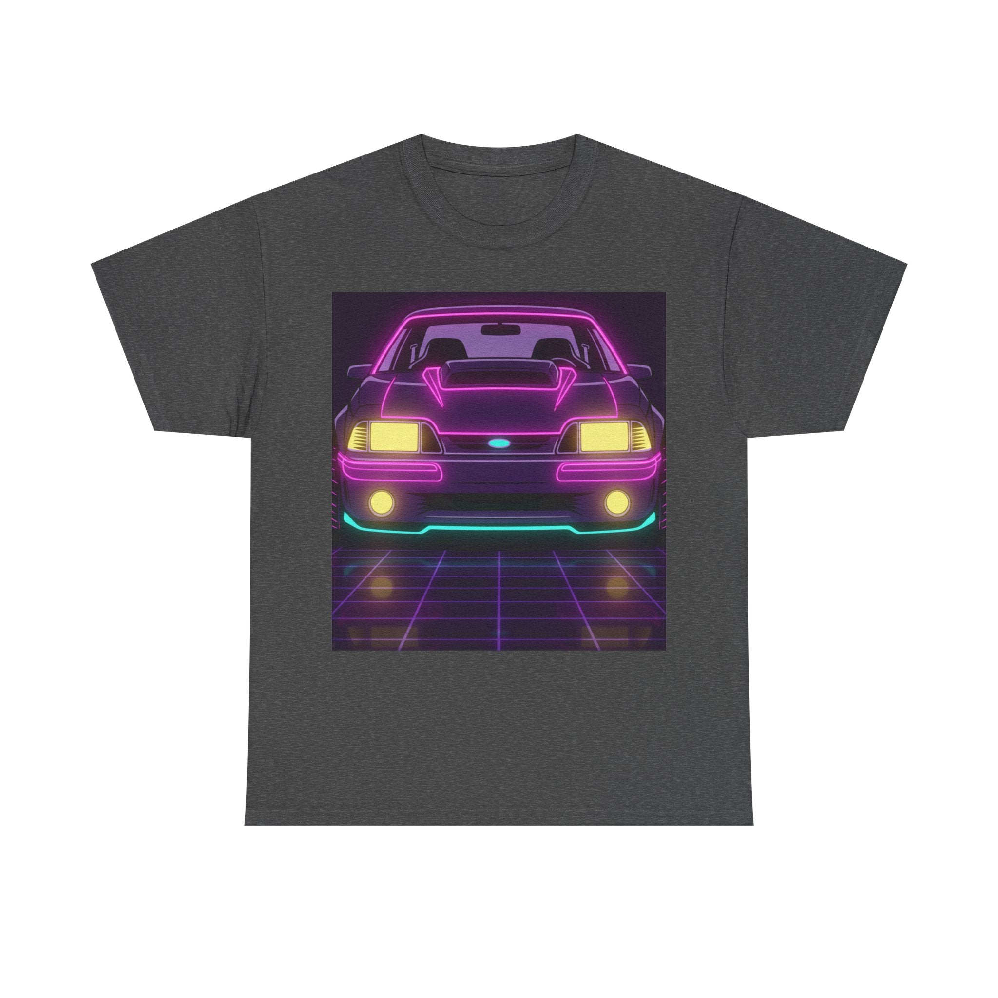 Ford Mustang Fox Body GT Neon Synthwave Unisex Tee