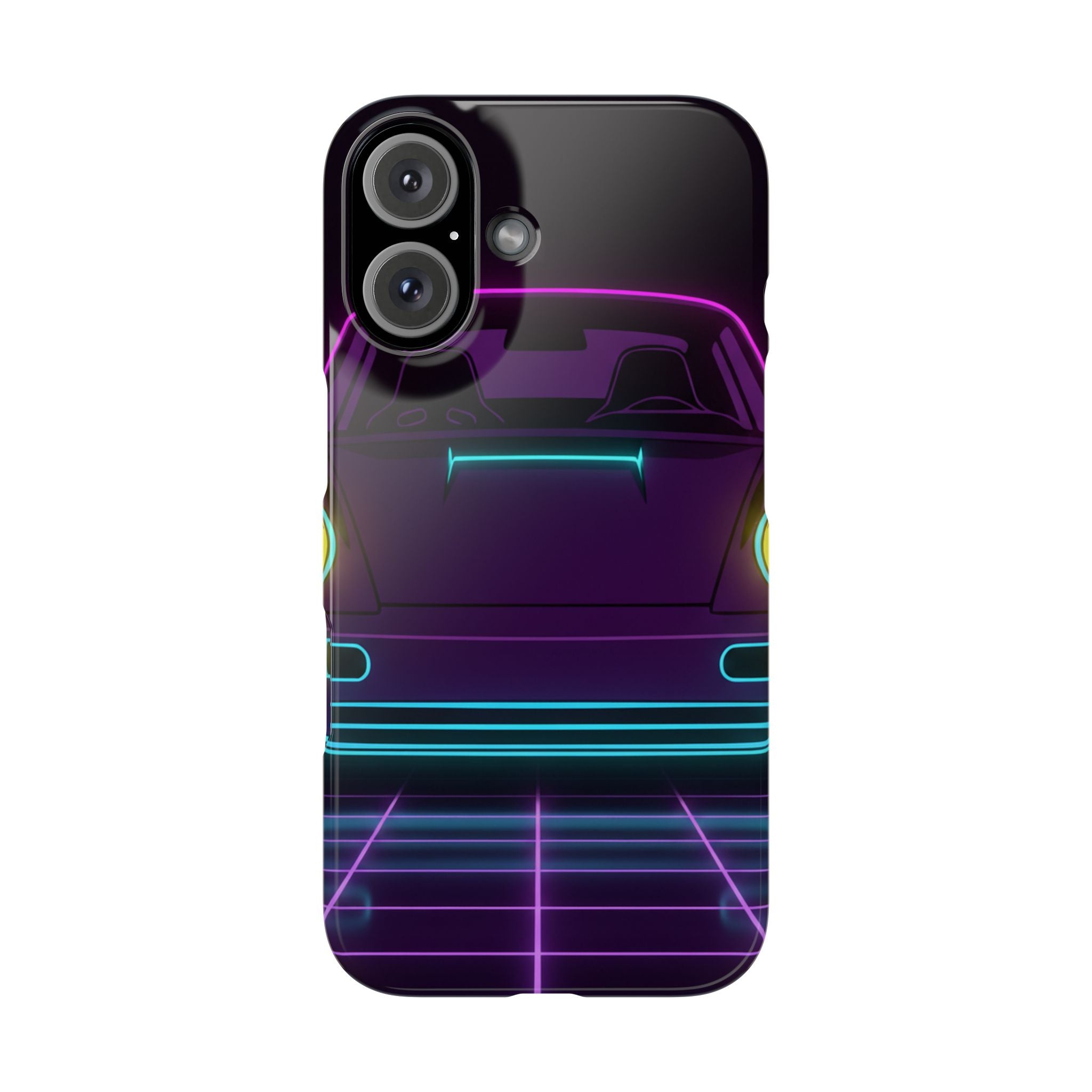 Porsche 964 Singer Neon Synthwave Phone Case