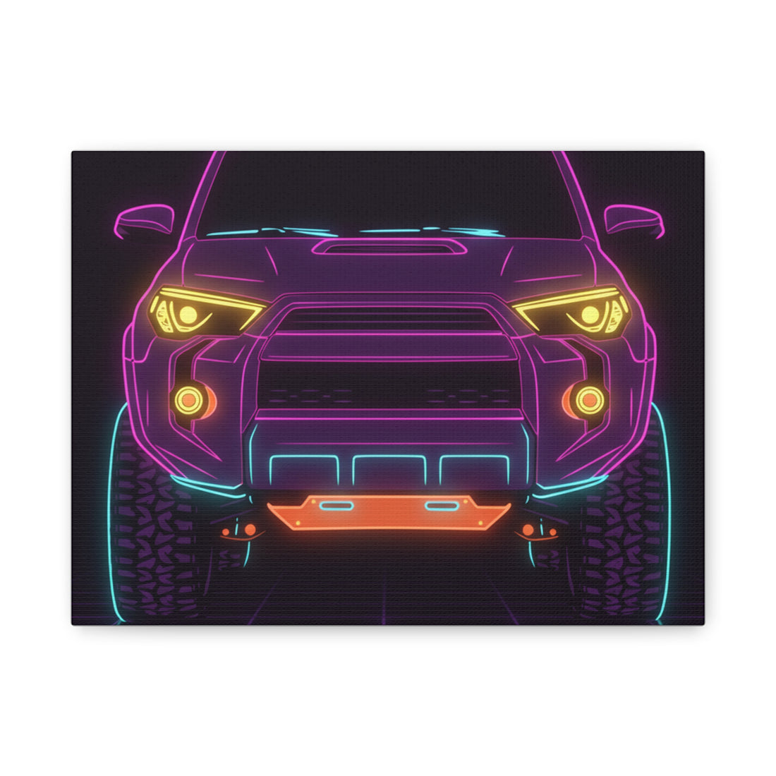 Toyota 4Runner TRD Pro Neon Synthwave Canvas Wall Art