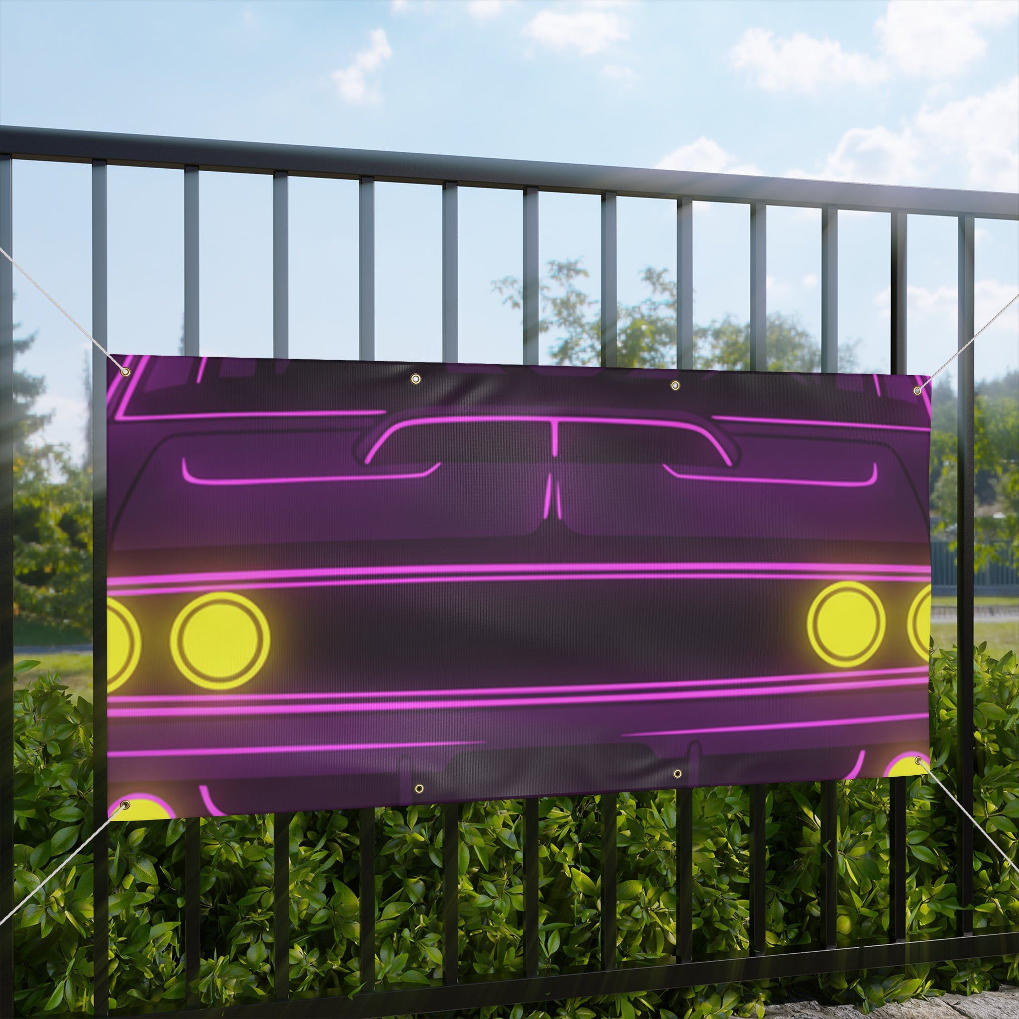 Dodge Charger R/T (1968-70) Neon Synthwave Banner