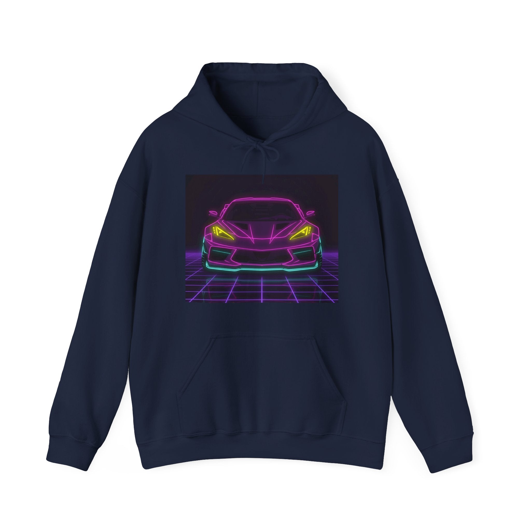 Corvette C8 (2020+) Neon Synthwave Unisex Hoodie