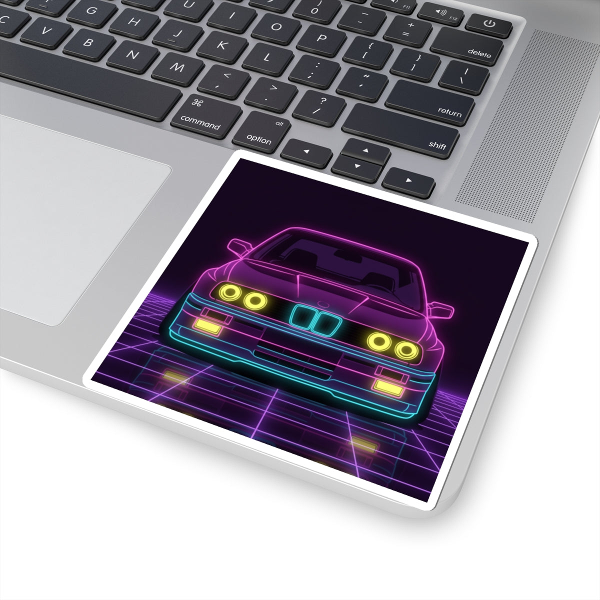 BMW E30 Neon Synthwave Sticker