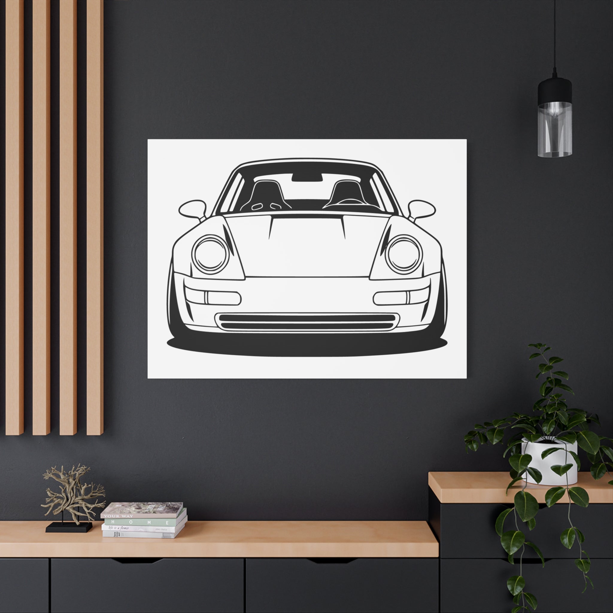 Porsche 964 Singer Canvas Wall Art