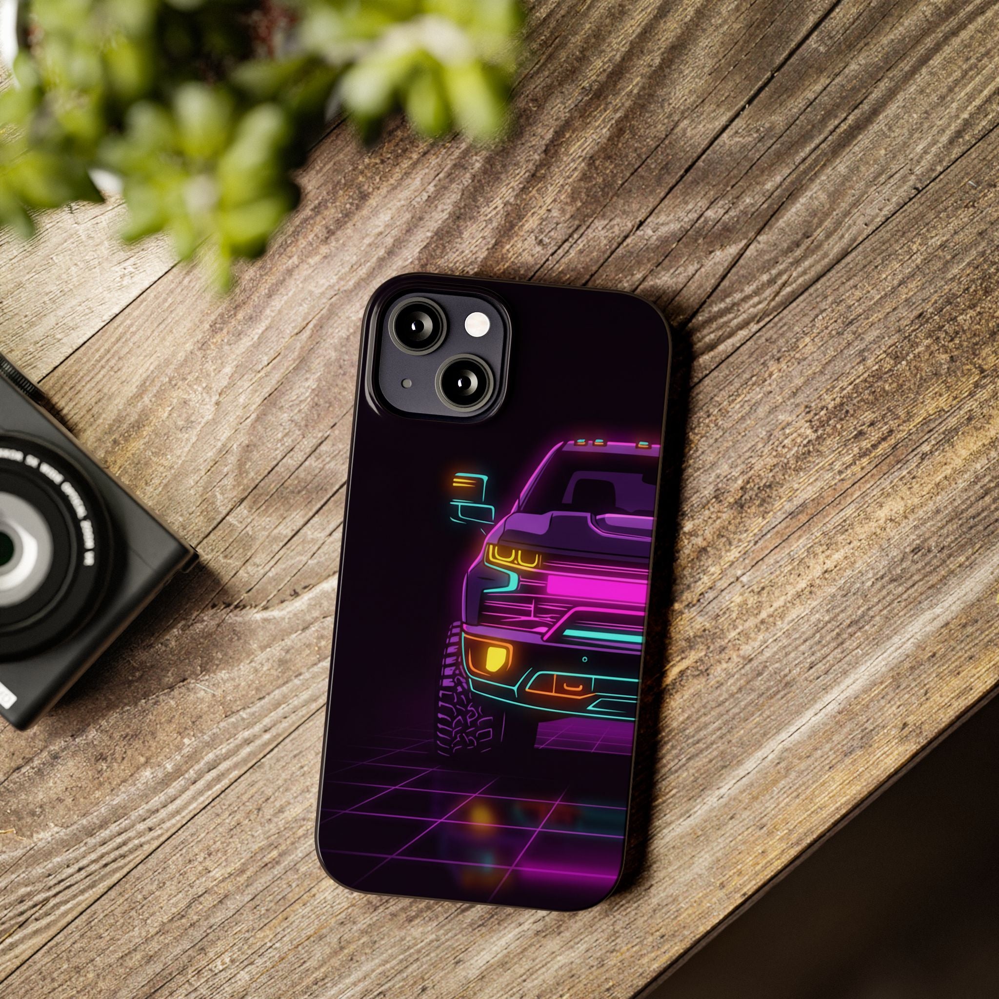 Chevy Silverado Trail Boss (2019+) Neon Synthwave Phone Case