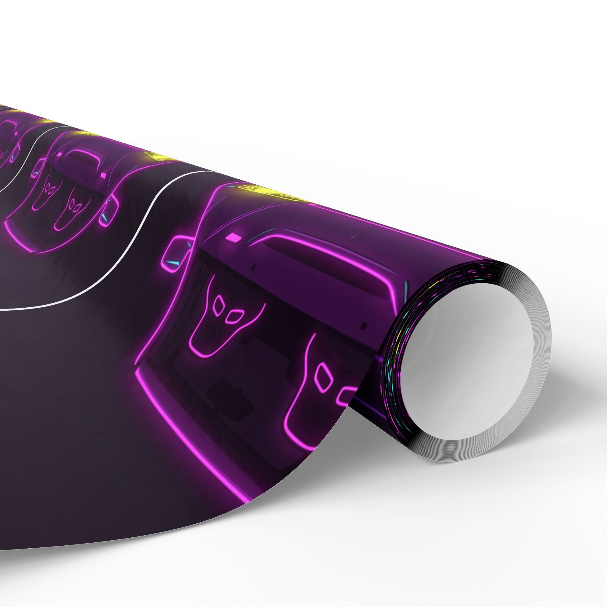 Mitsubishi Evo IX (2005-07) Neon Synthwave Gift Wrapping Paper
