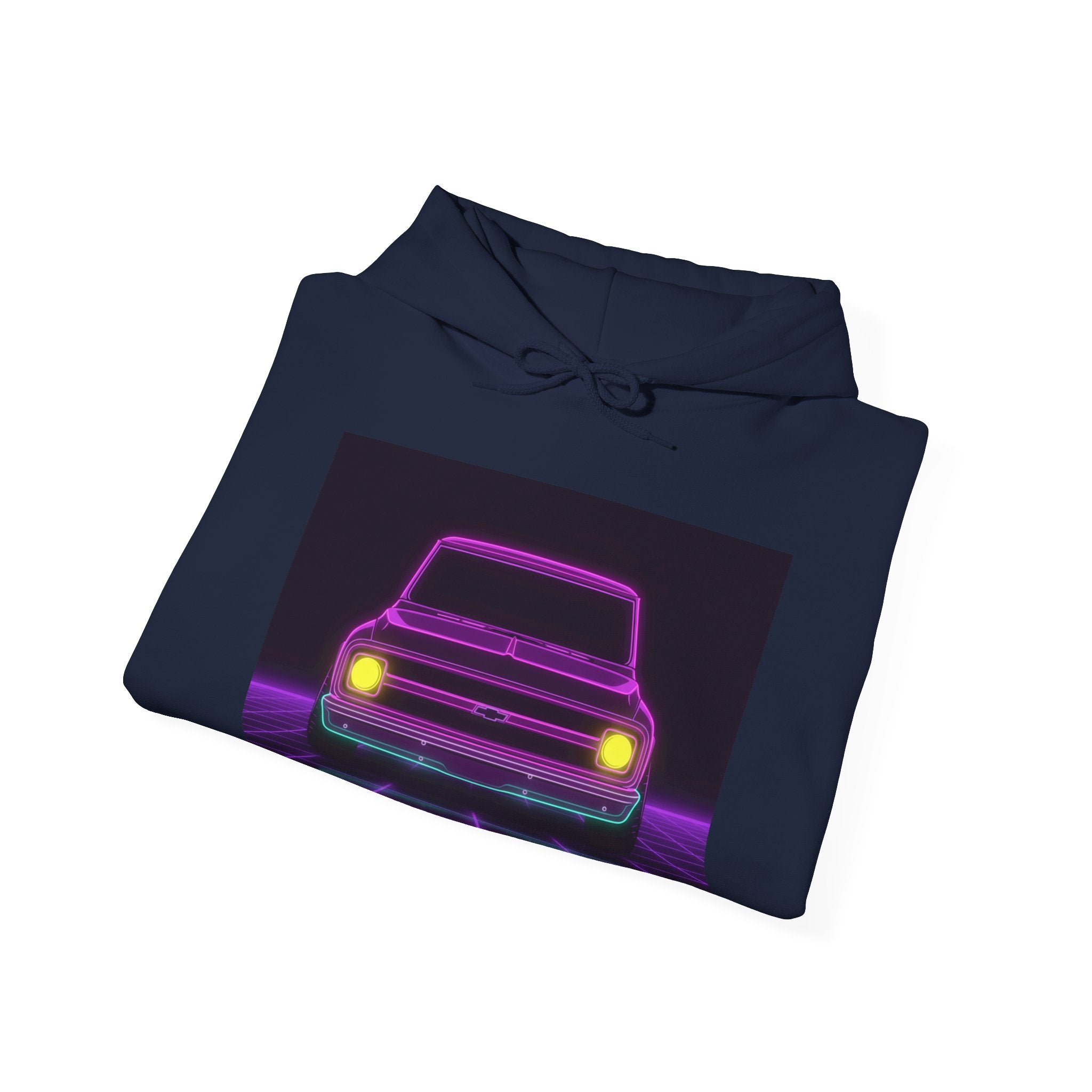 Chevy C10 Pickup (1967-72) Pro-Touring Neon Synthwave Unisex Hoodie