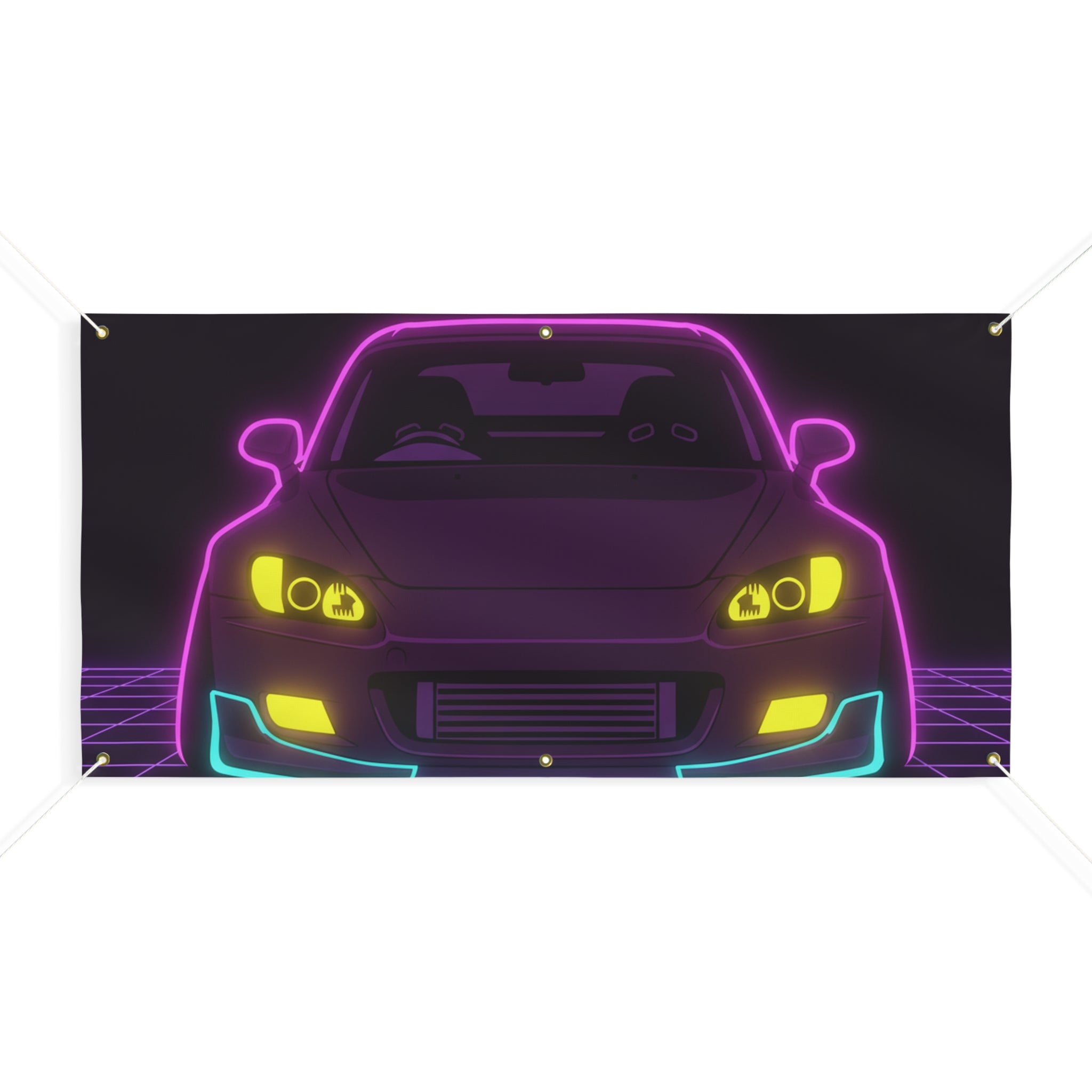 Honda S2000 (1999-09) Neon Synthwave Banner