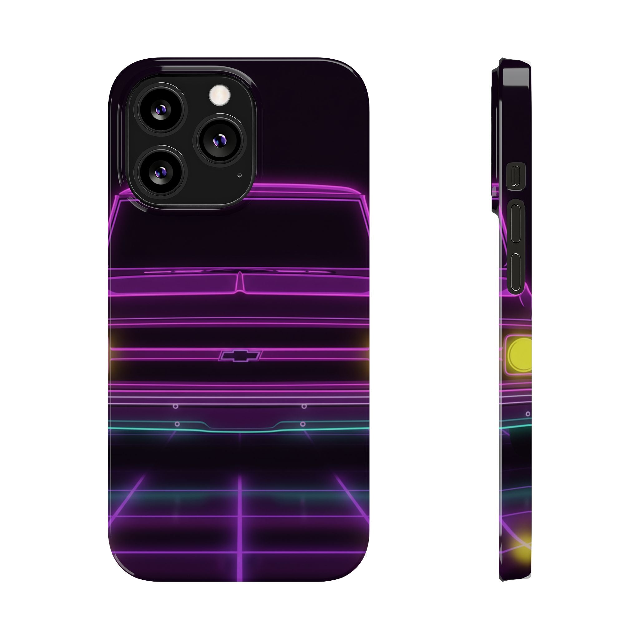 Chevy C10 Pickup (1967-72) Pro-Touring Neon Synthwave Phone Case