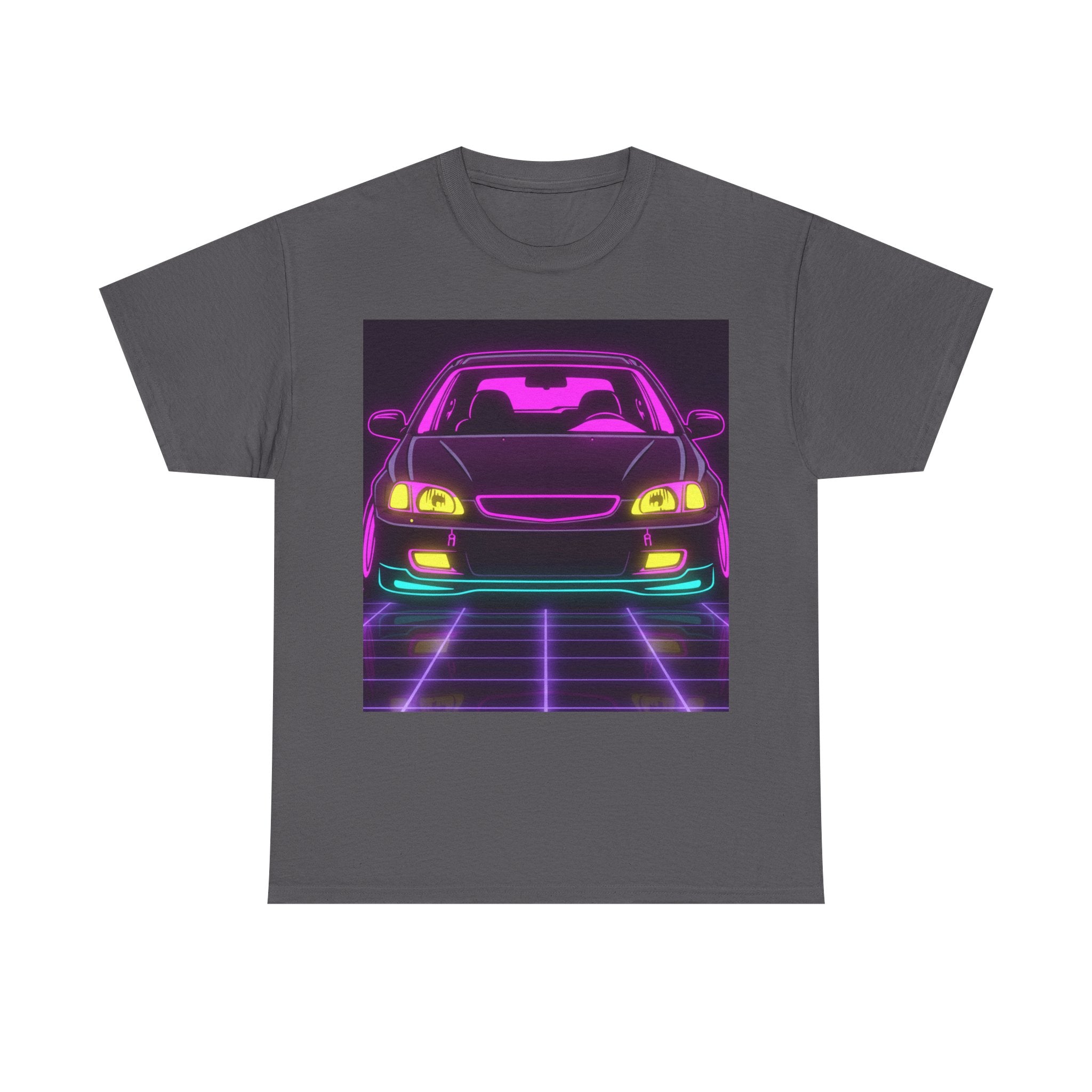 Honda Civic EK Hatch Neon Synthwave Unisex Tee