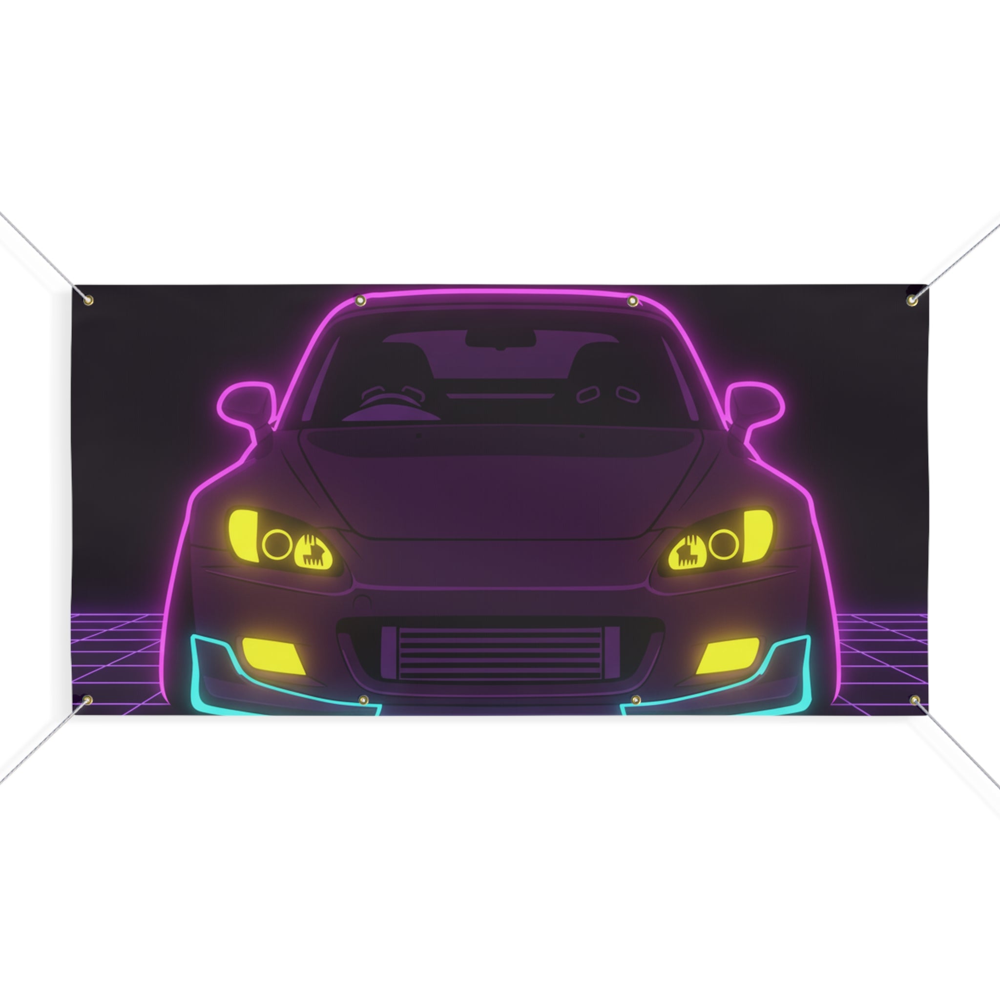 Honda S2000 (1999-09) Neon Synthwave Banner