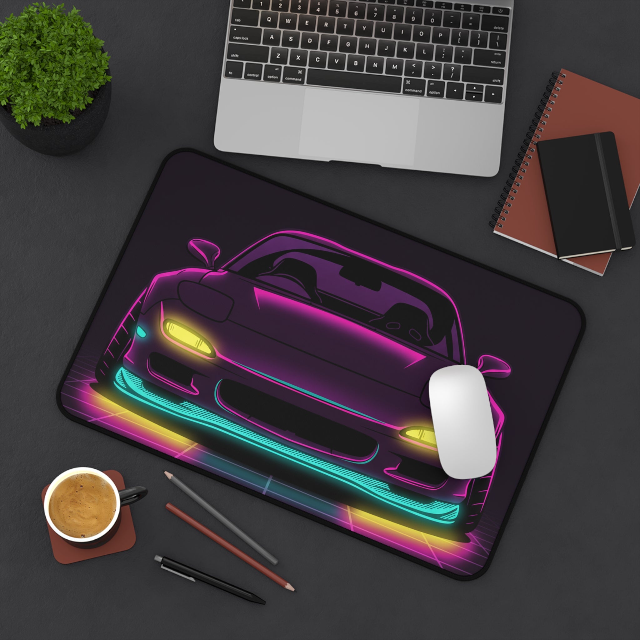 Mazda RX-7 FD Neon Synthwave Desk Mat