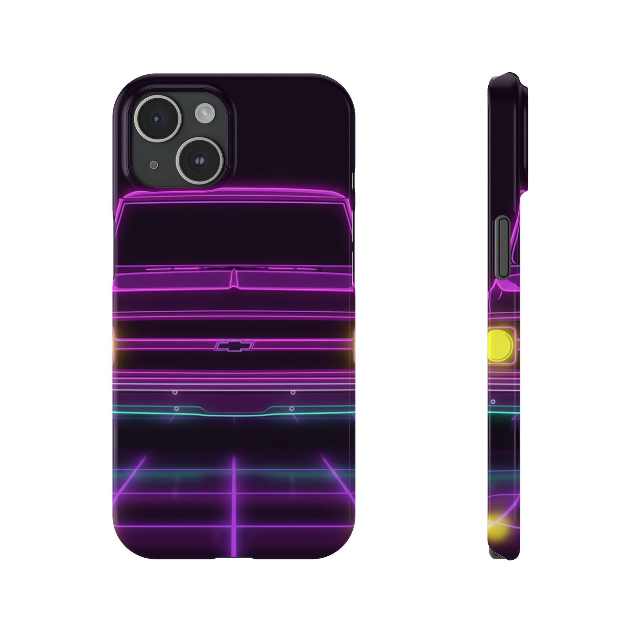 Chevy C10 Pickup (1967-72) Pro-Touring Neon Synthwave Phone Case