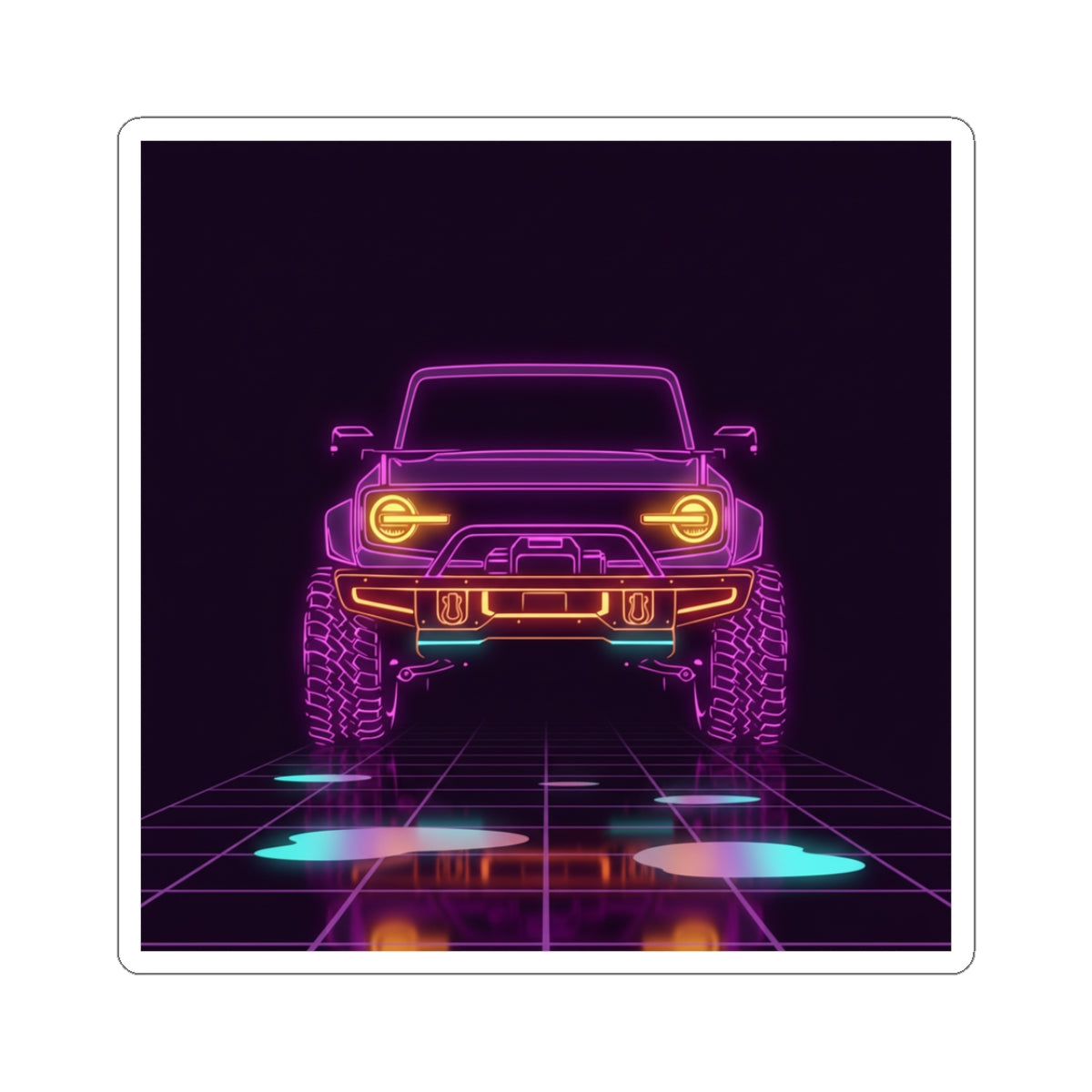 Ford Bronco (2021+) Neon Synthwave Sticker