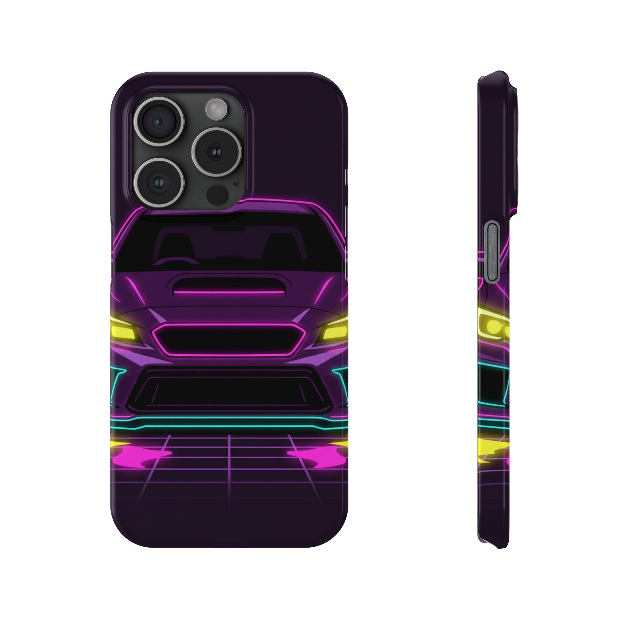 Subaru WRX STI Neon Synthwave Phone Case