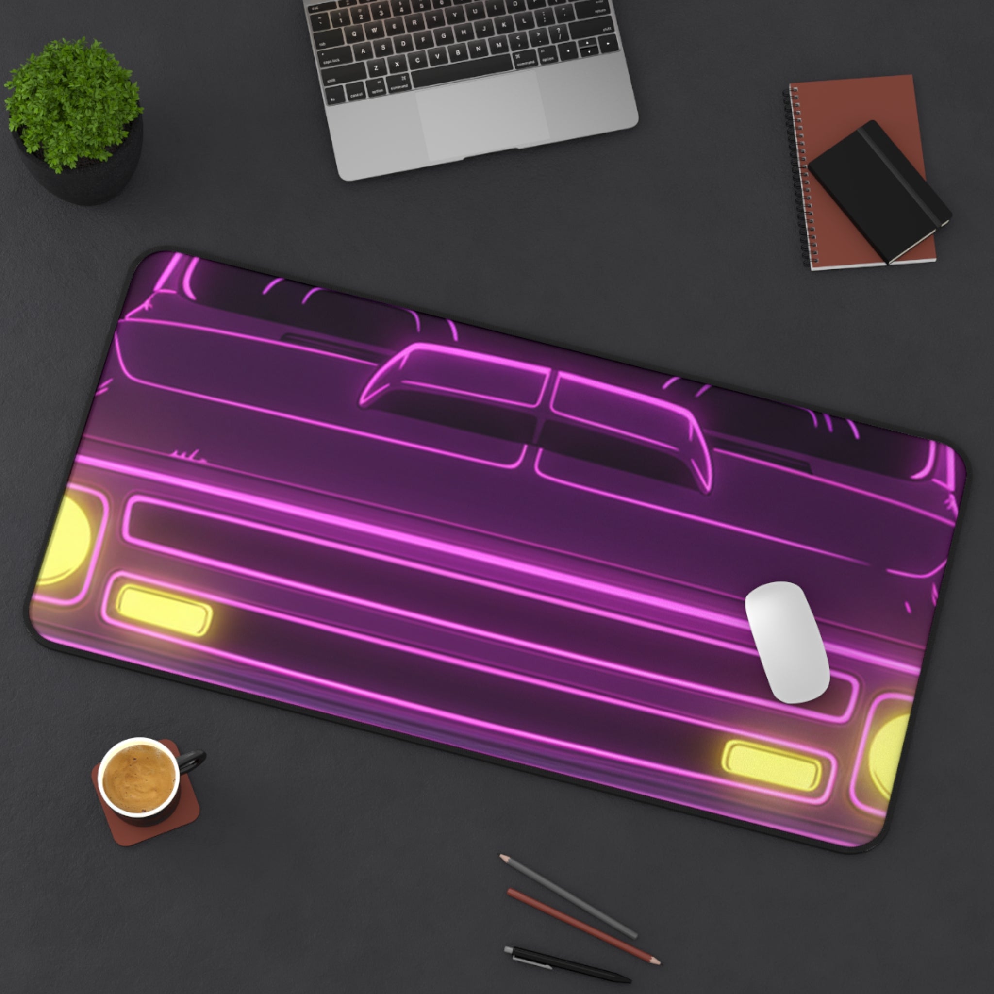 Chevy C10 Pickup (1967-72) Neon Synthwave Desk Mat