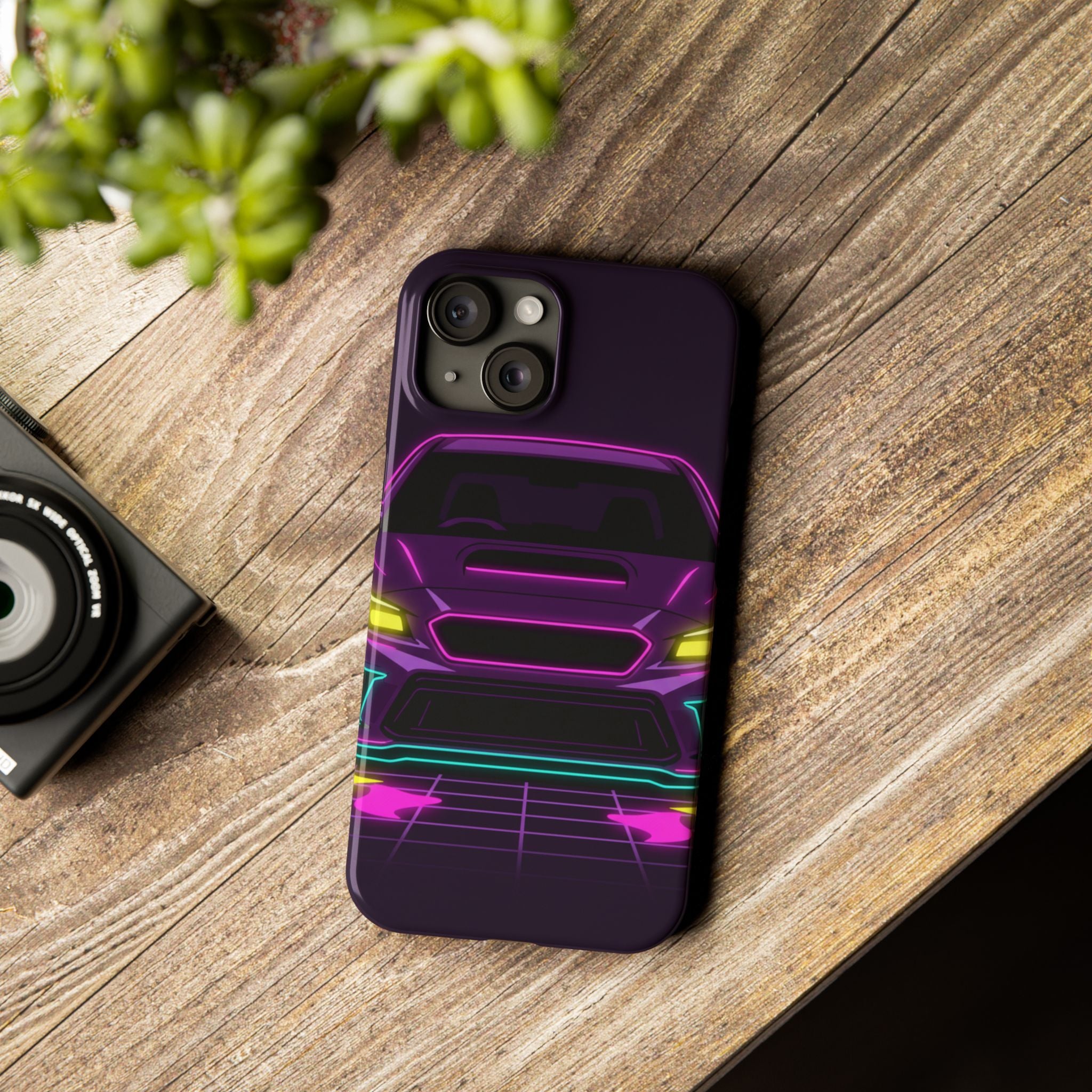 Subaru WRX STI Neon Synthwave Phone Case