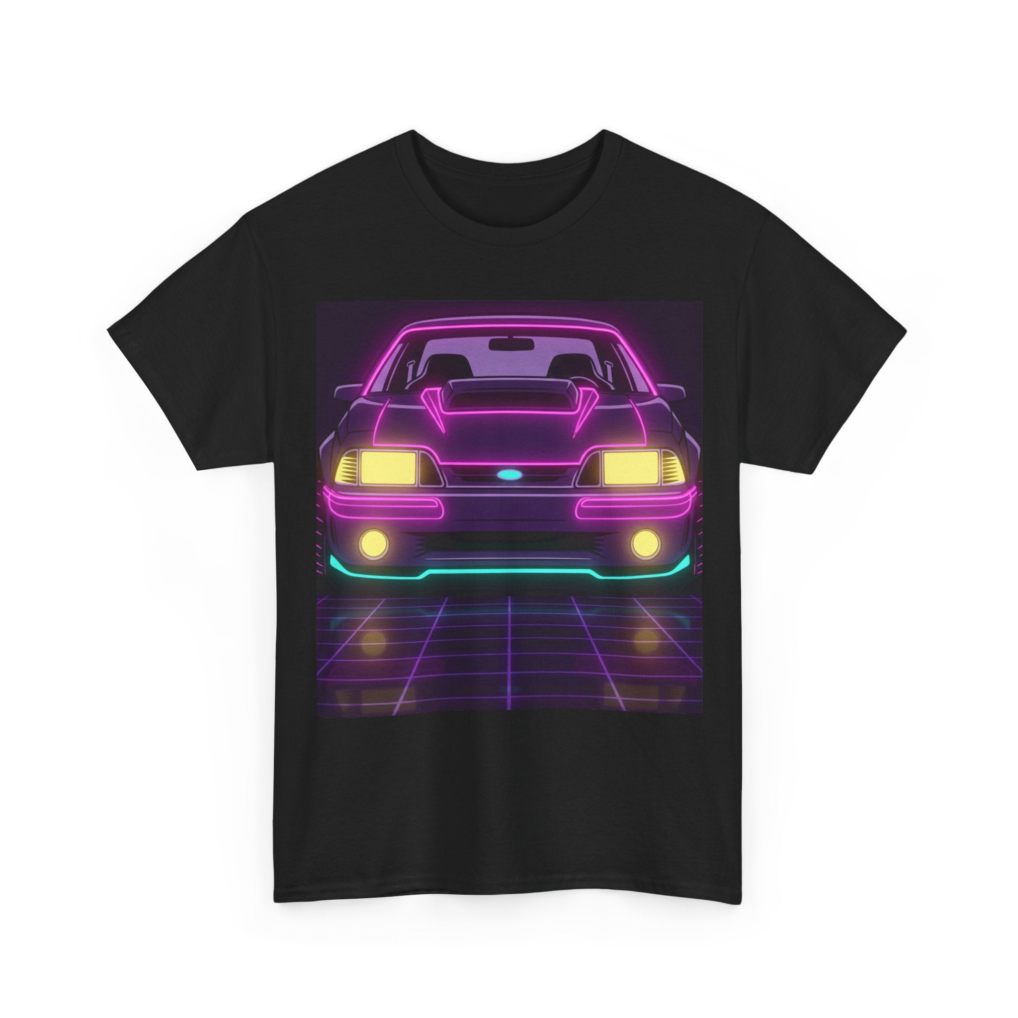 Ford Mustang Fox Body GT Neon Synthwave Unisex Tee