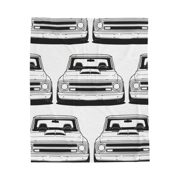 Chevy C10 Pickup (1967-72) Velveteen Plush Blanket