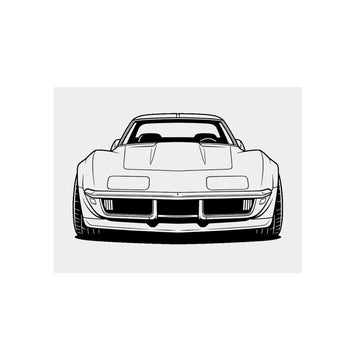 1969 Corvette Stingray C3 Metal Wall Sign