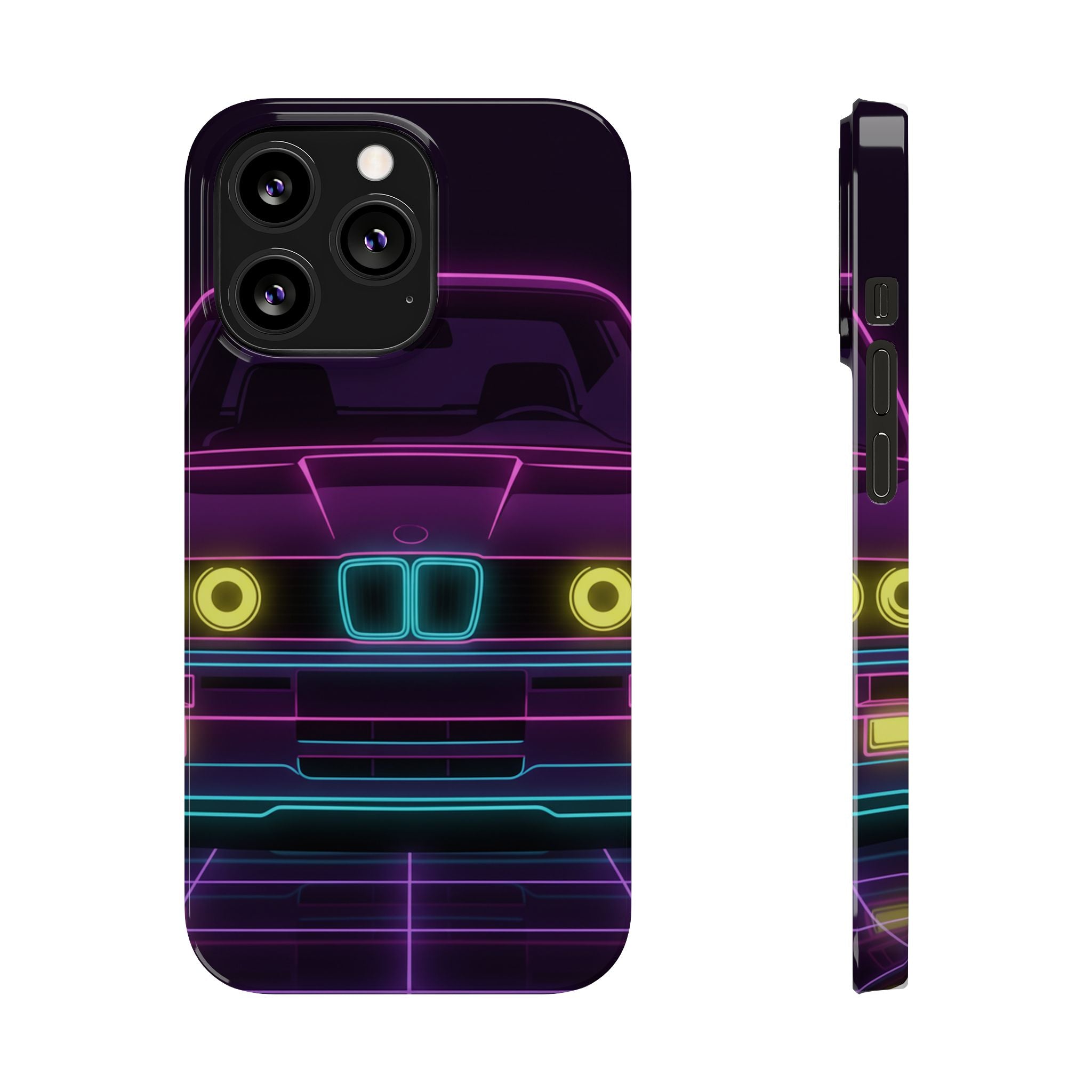 BMW E30 Neon Synthwave Phone Case