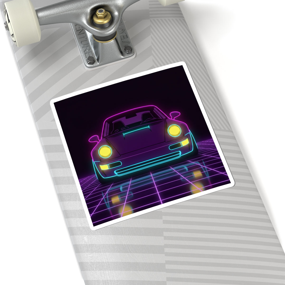 Porsche 964 Singer Neon Synthwave Sticker