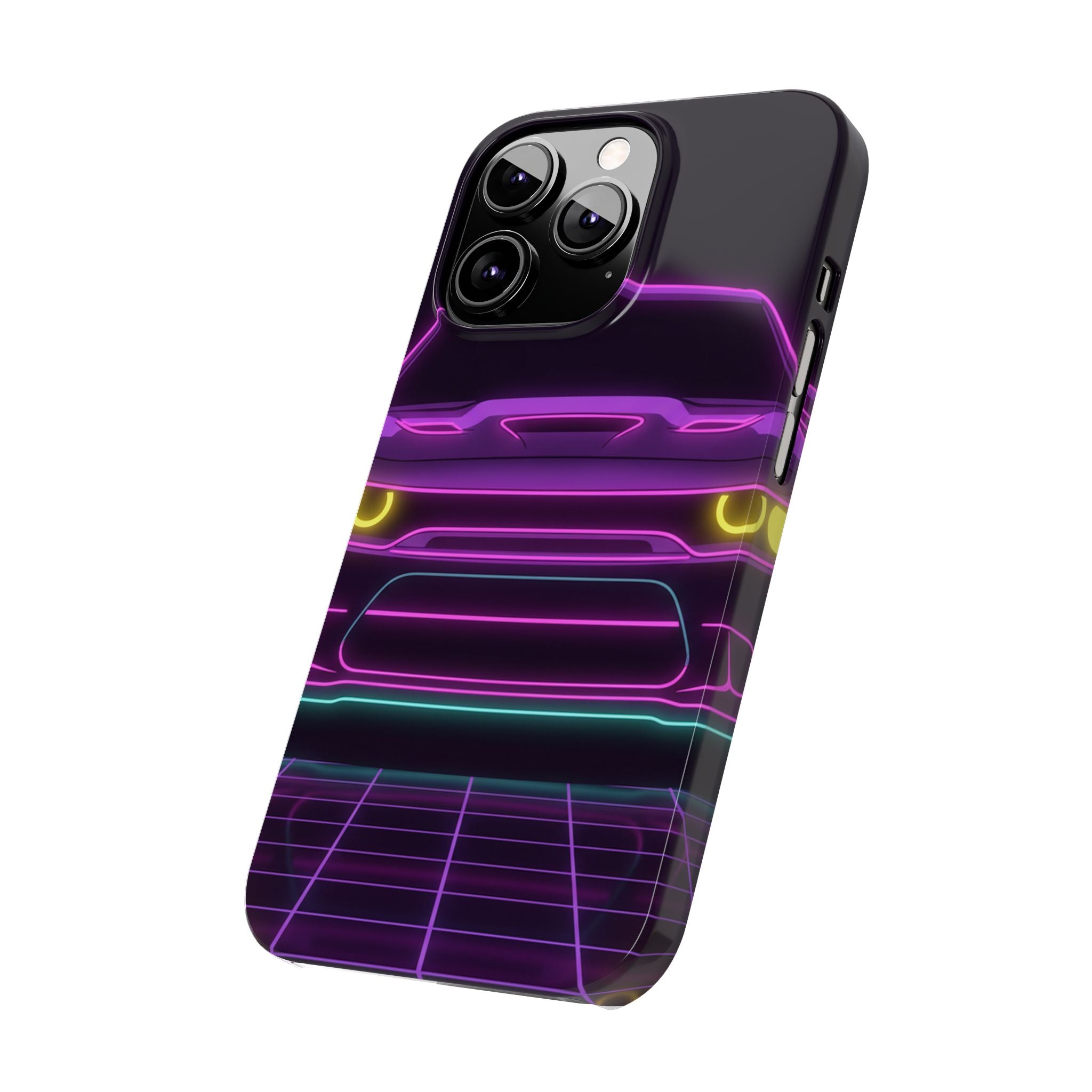 Dodge Challenger SRT Hellcat Neon Synthwave Phone Case