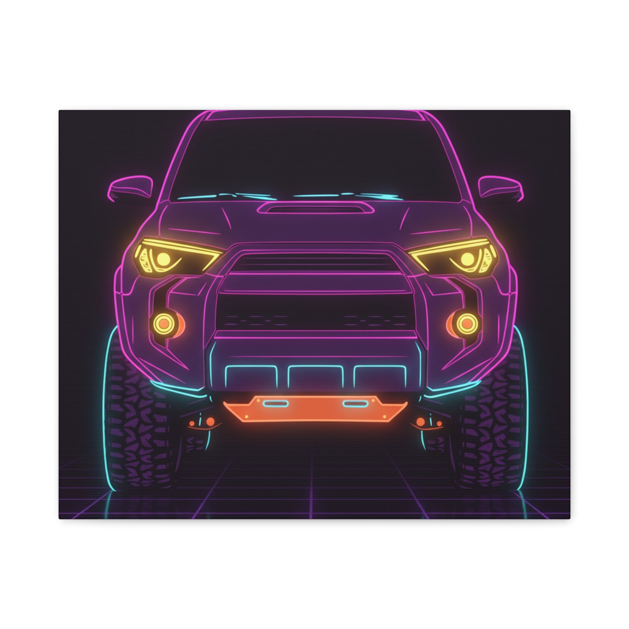 Toyota 4Runner TRD Pro Neon Synthwave Canvas Wall Art