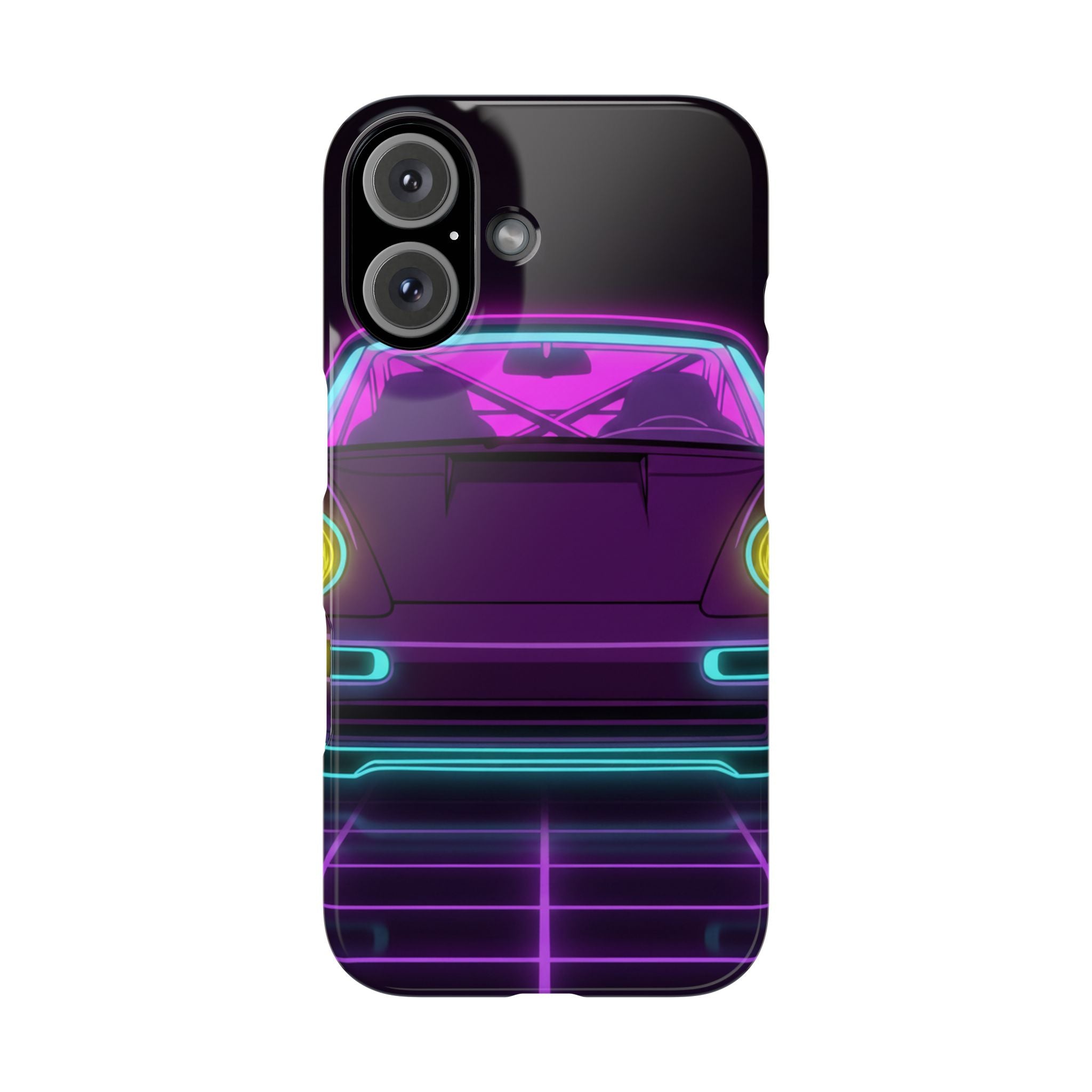 Porsche 964 Turbo Neon Synthwave Phone Case