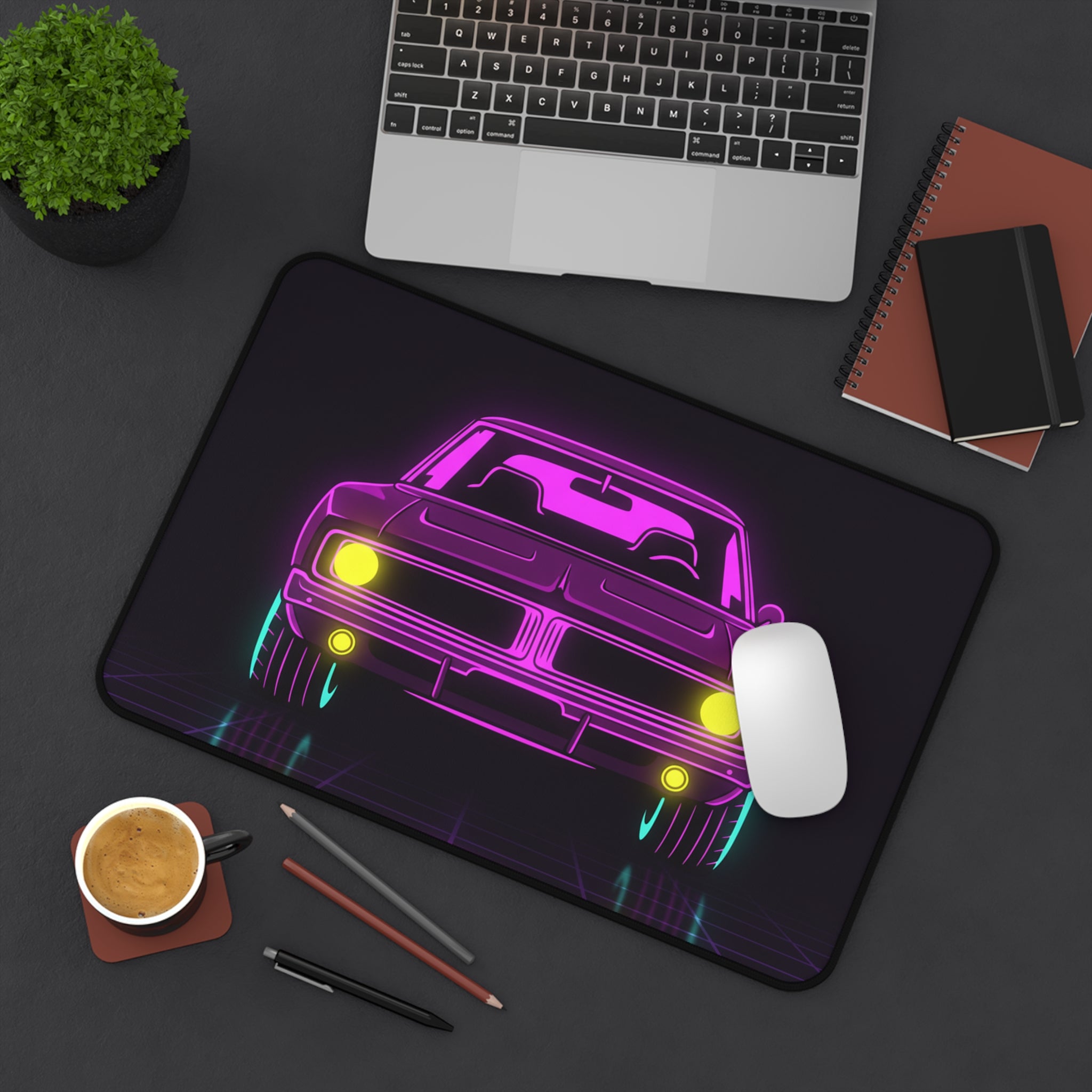 Dodge Charger R/T (1968-70) Resto-Mod Neon Synthwave Desk Mat